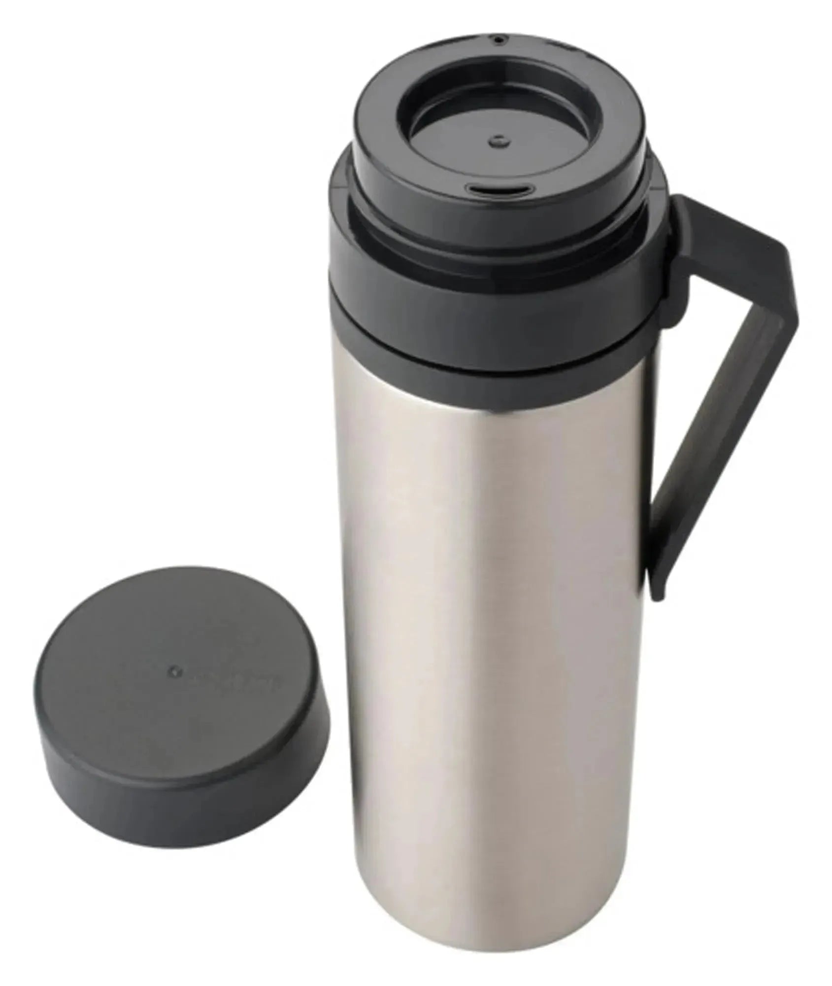 Elegante 0.5 l Isolierflasche von BRABANTIA: Hält Getränke 8h warm/kalt, BPA-frei, auslaufsicher, ideal für unterwegs.