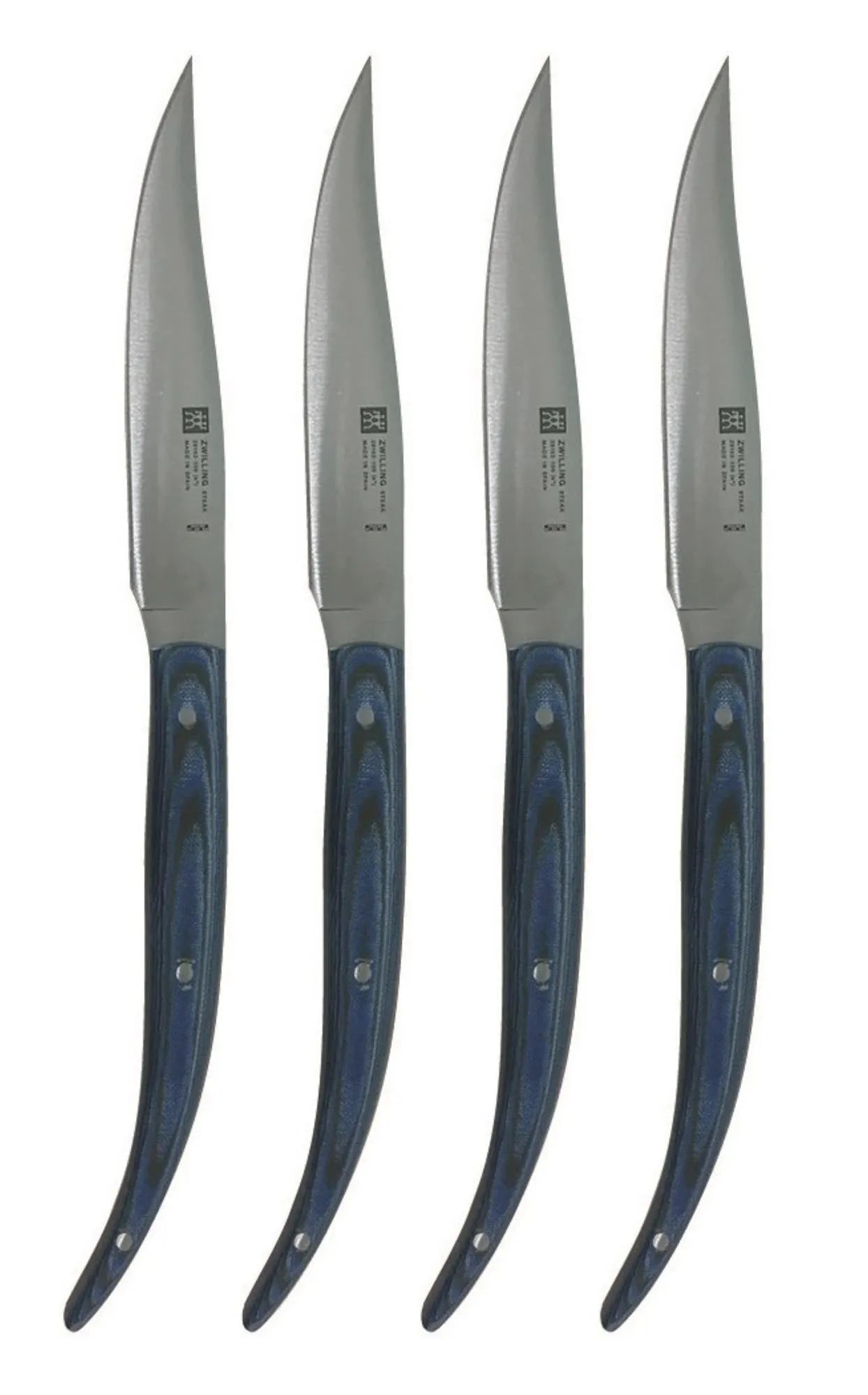 Zwilling Steakmesser 4er-Set, Blue Micarta, 100 mm - KAQTU Design