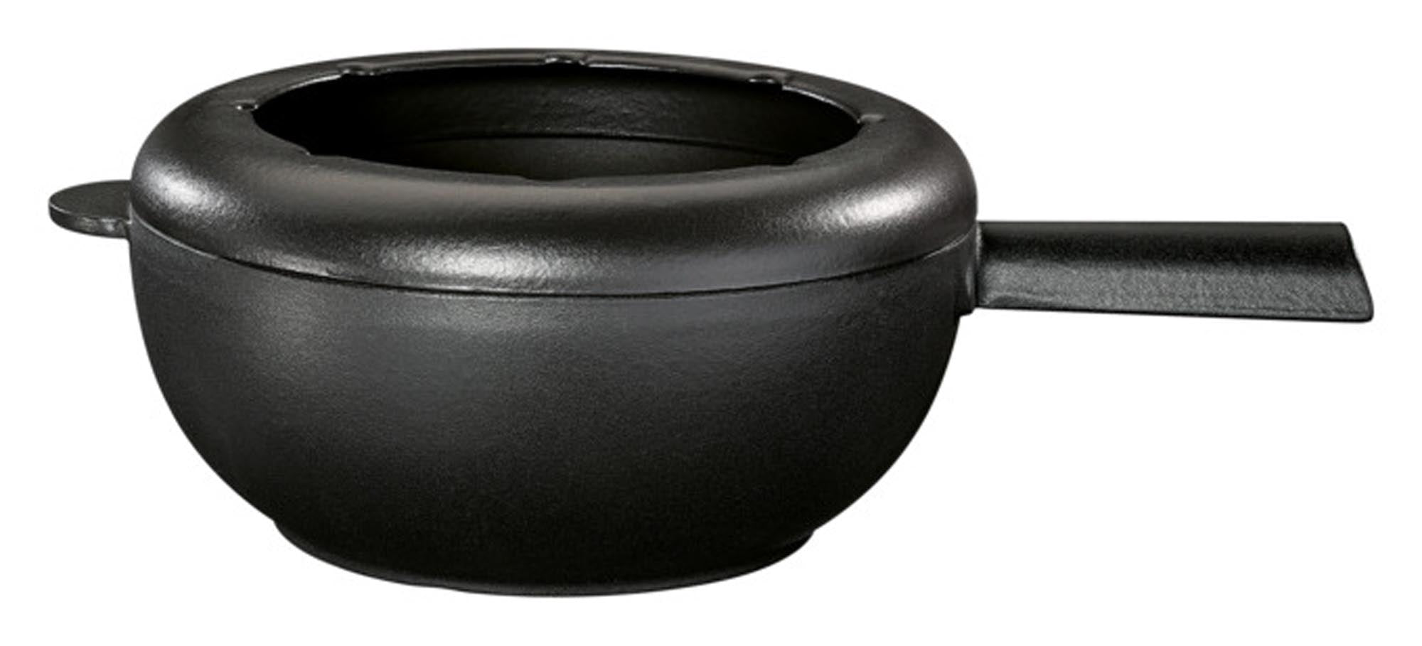 Caquelon Saas-Fee Gusseisen schwarz matt 2.0 l ø 20 cm in  präsentiert im Onlineshop von KAQTU Design AG. Fondue/Raclette ist von SPRING