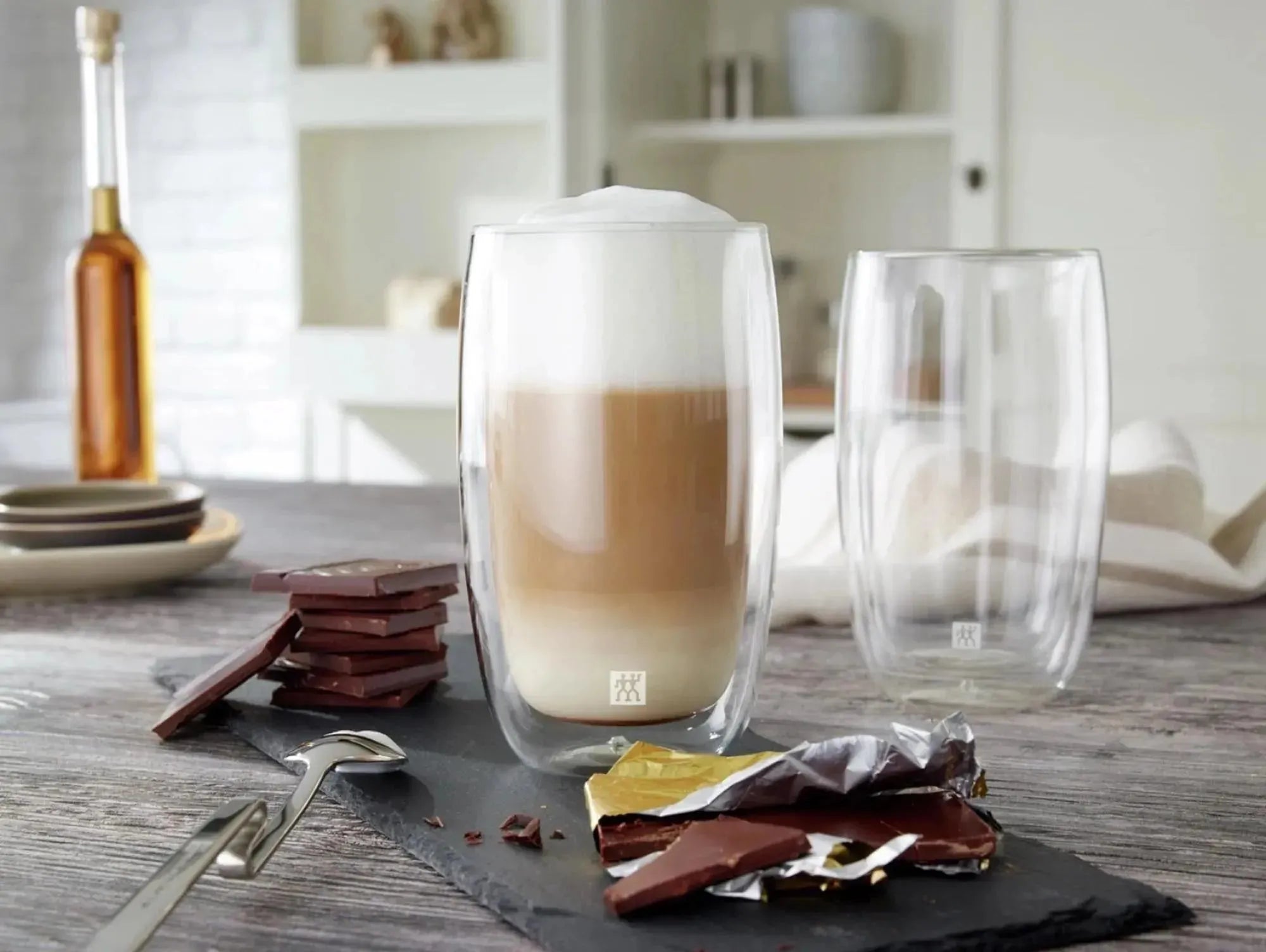 Sorrento Latte Macchiato Gläser doppelwand., 2er Set, 350 ml - KAQTU Design