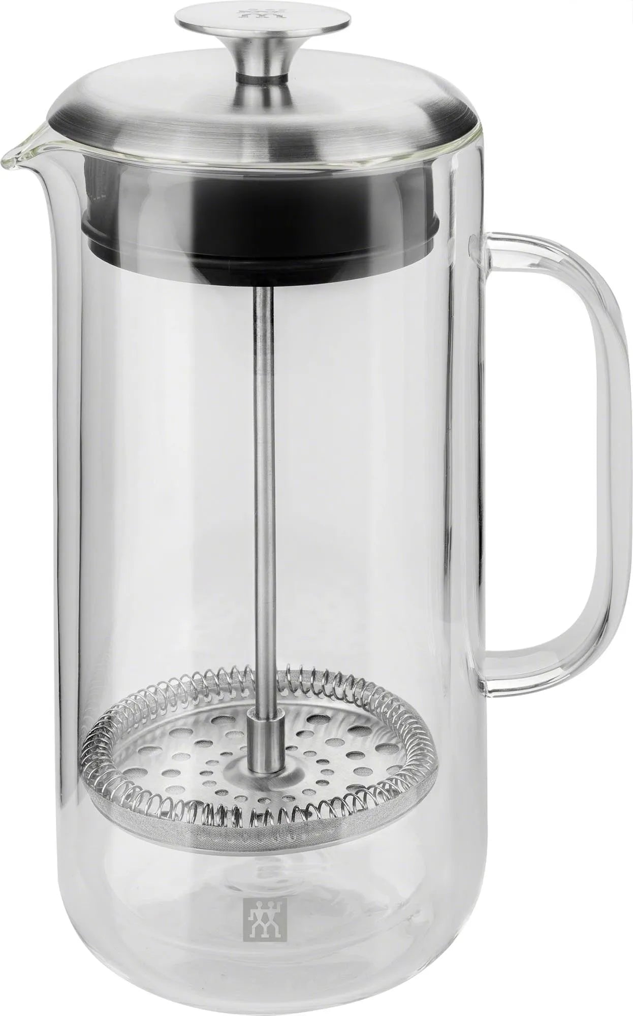 Elegante Zwilling French Presse aus Borosilikatglas, 1L, edelstahlveredelt, ergonomisch, für aromatischen Kaffee.