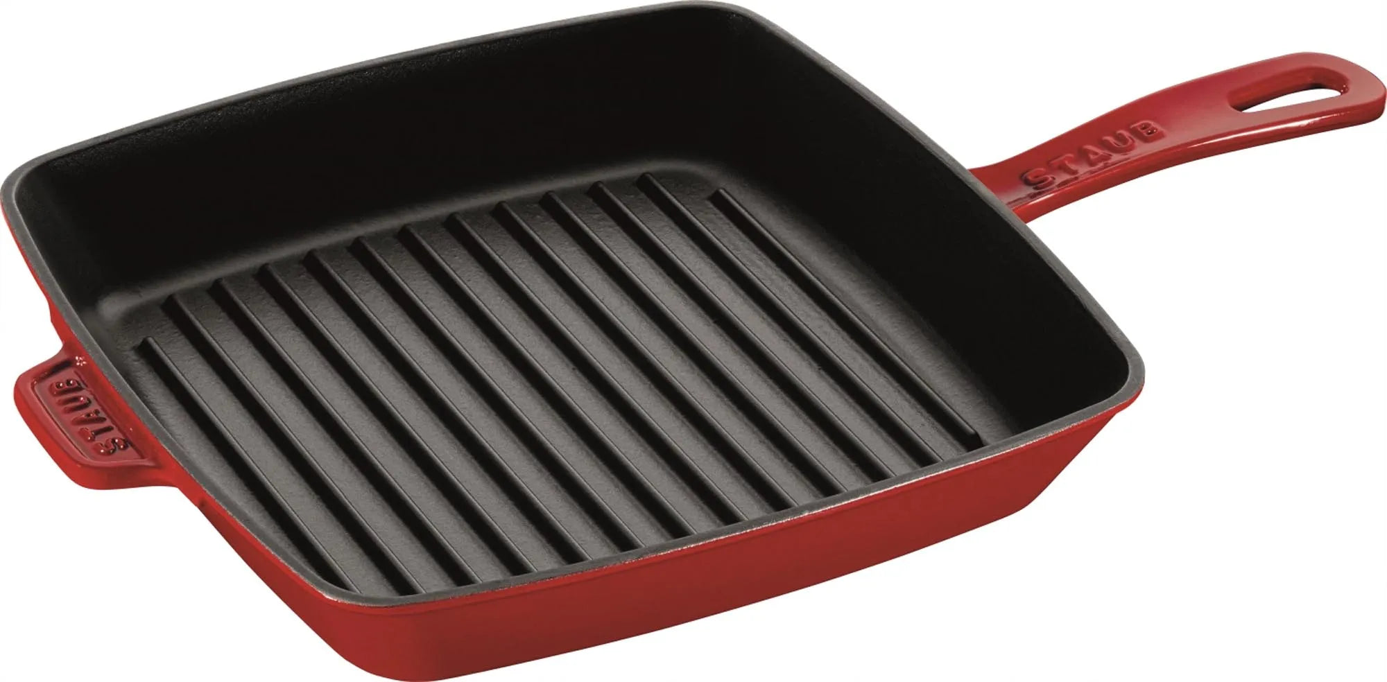 American Grillpfanne 30 cm, Gusseisen, Kirsch-Rot - KAQTU Design