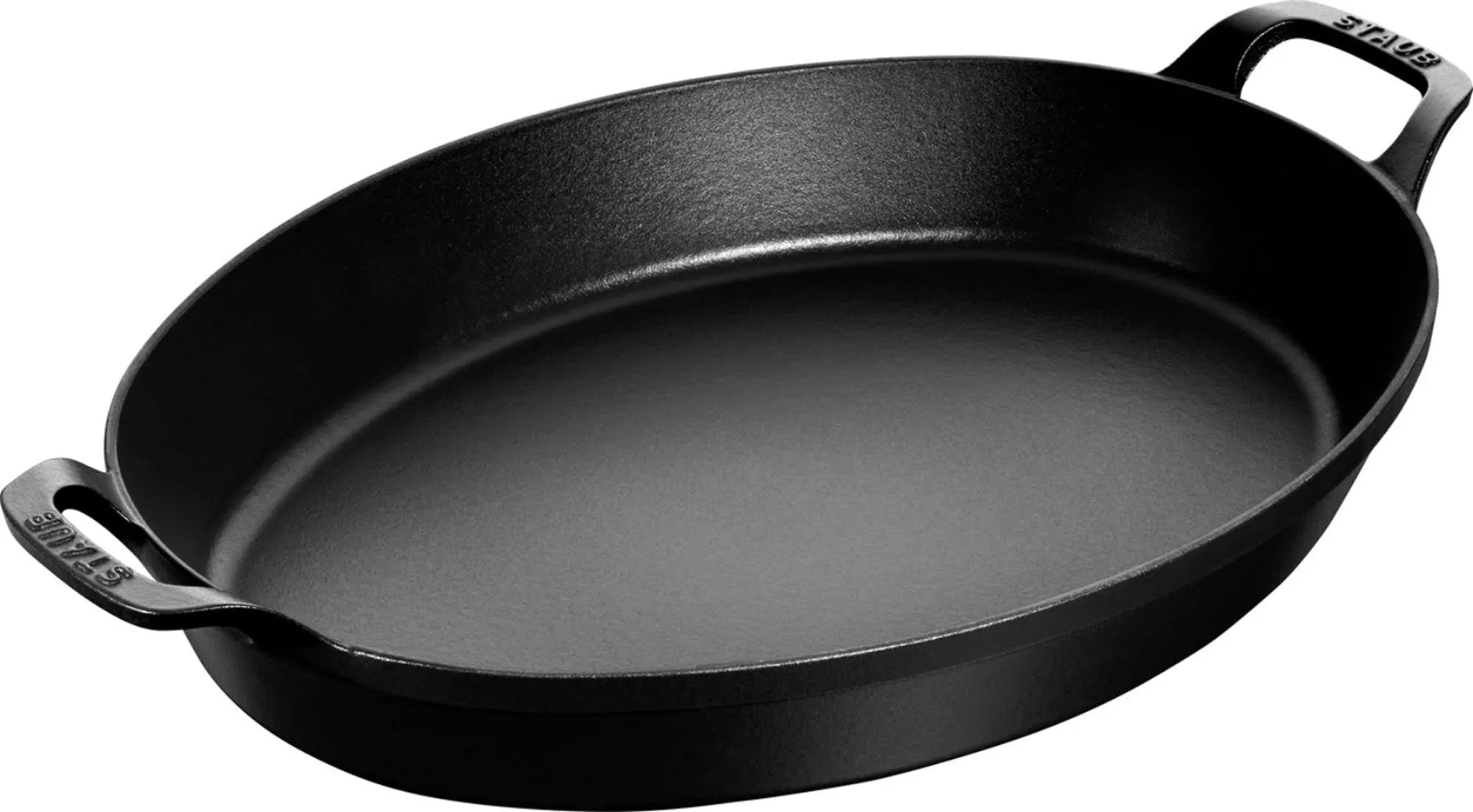 Auflaufform oval in Schwarz präsentiert im Onlineshop von KAQTU Design AG. Backform / Backblech ist von Staub