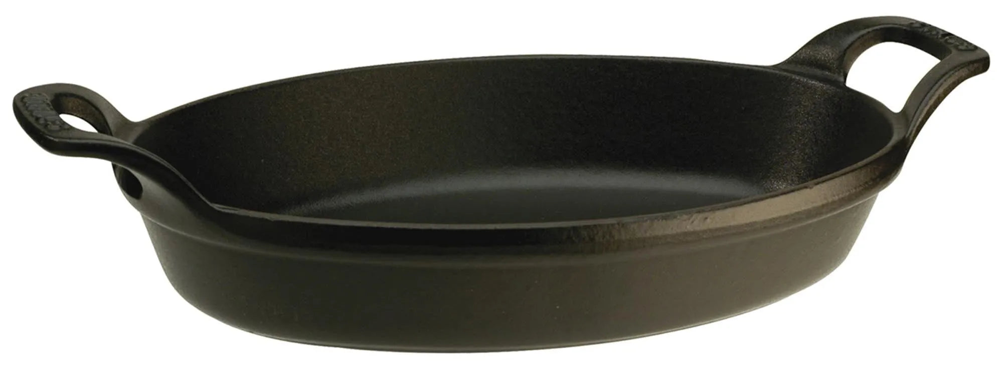 Auflaufform oval in Schwarz präsentiert im Onlineshop von KAQTU Design AG. Backform / Backblech ist von Staub