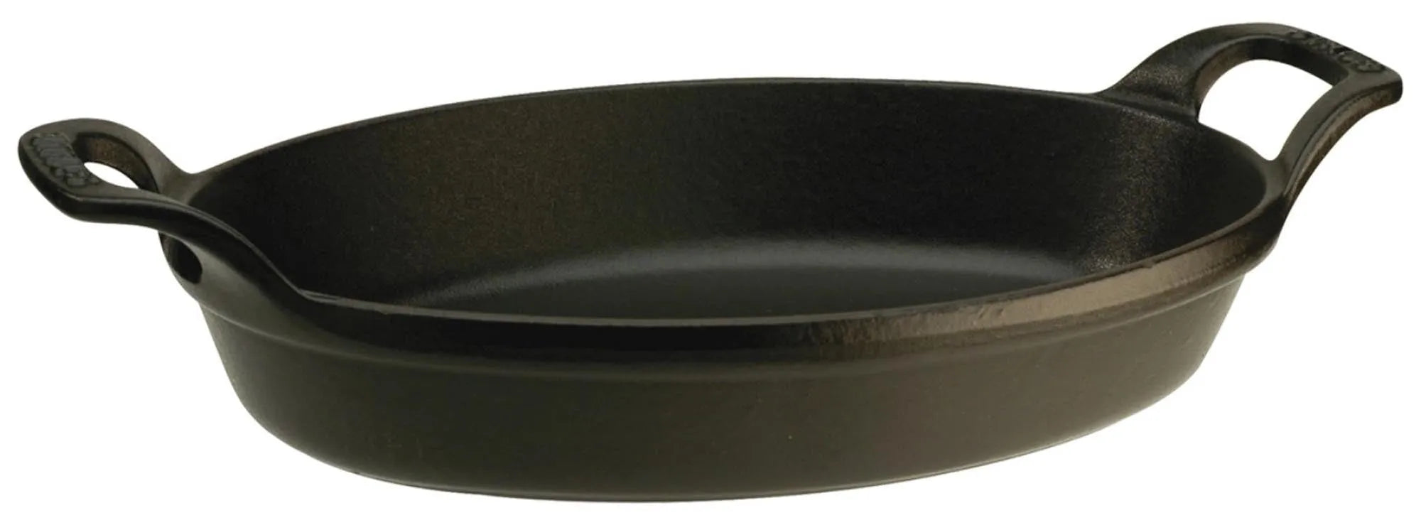 Auflaufform oval in Schwarz präsentiert im Onlineshop von KAQTU Design AG. Backform / Backblech ist von Staub