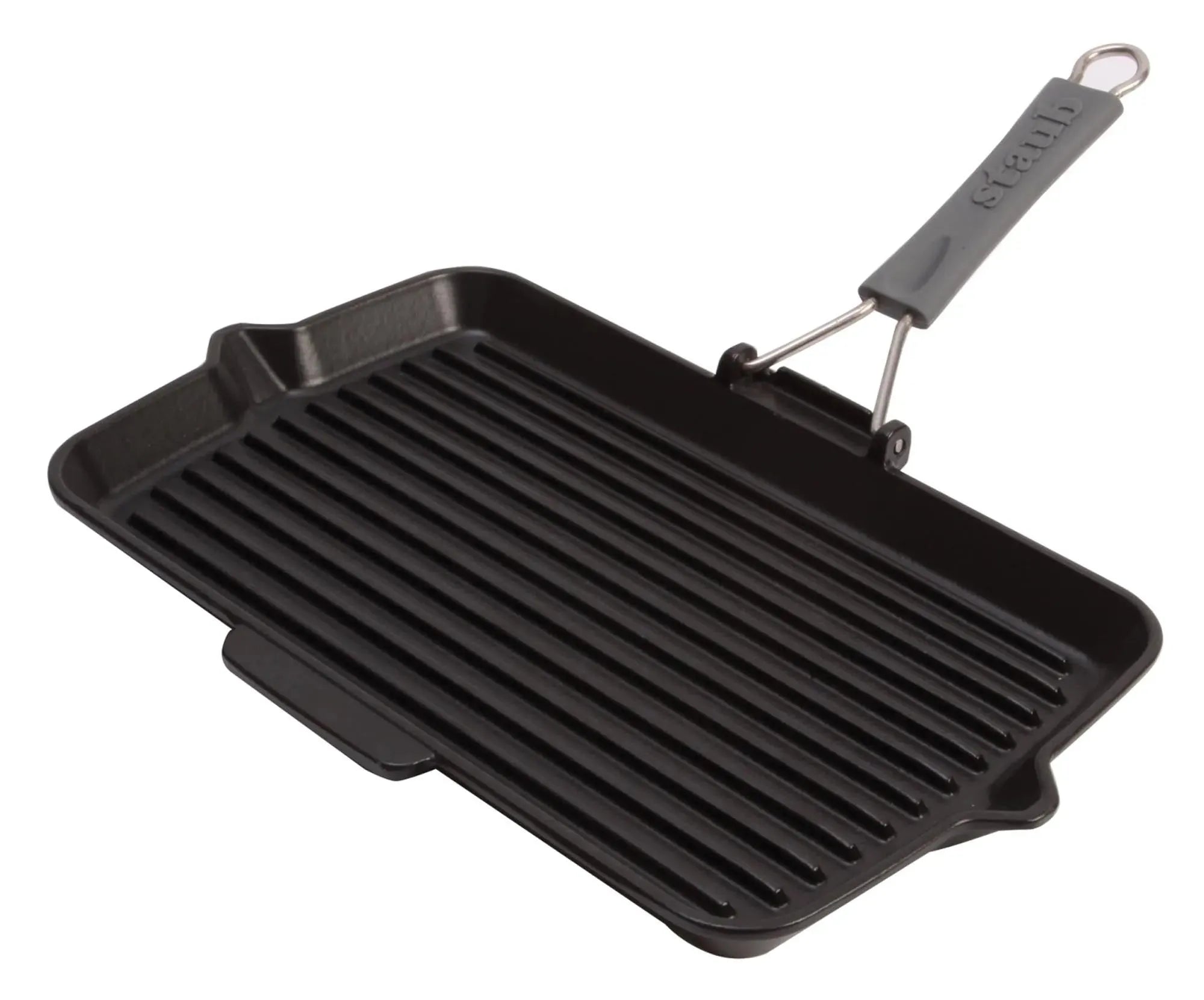 Grillpfanne rechteckig in Schwarz präsentiert im Onlineshop von KAQTU Design AG. Bratpfanne ist von Staub