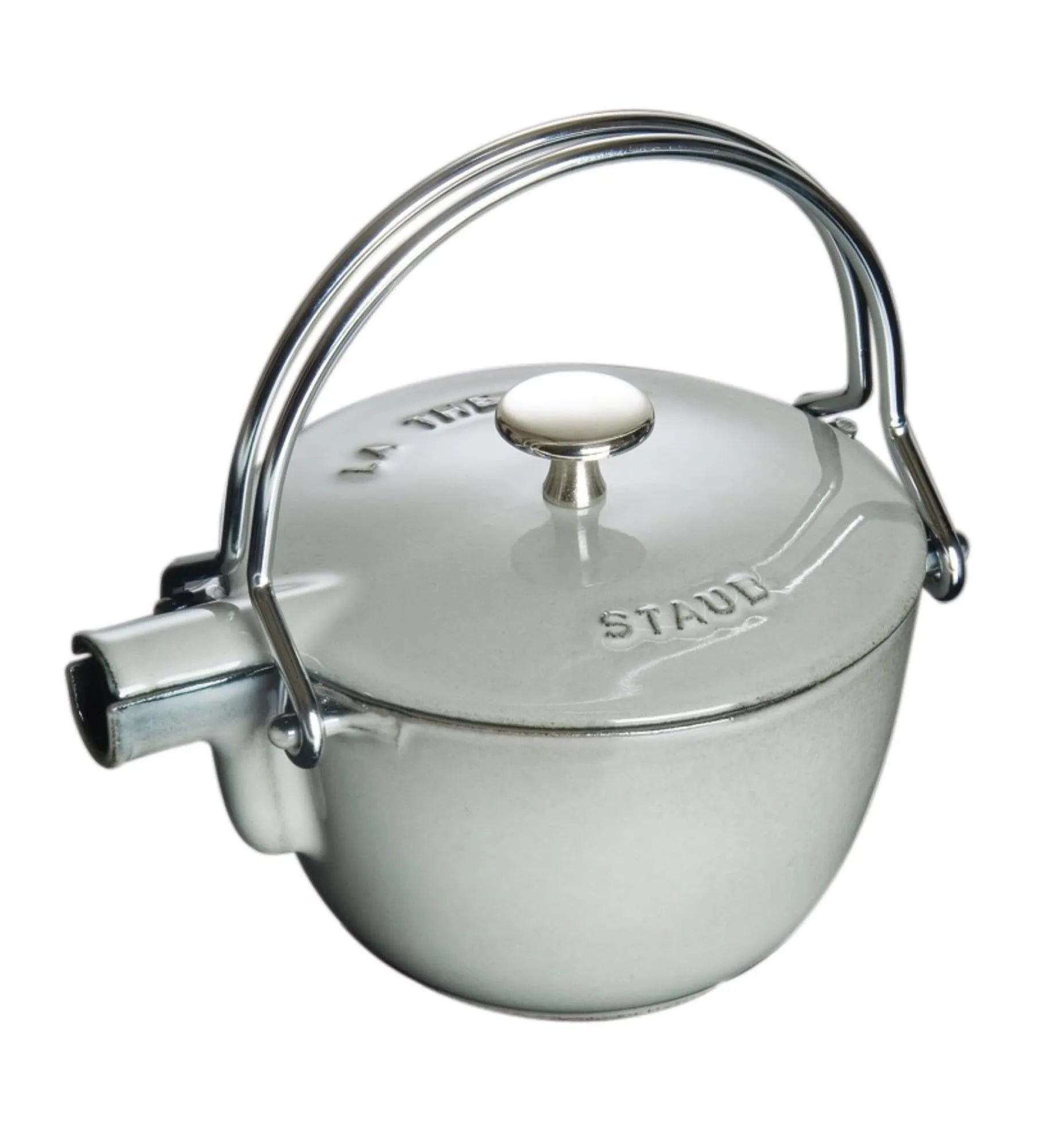 Elegante graue Teekanne von Staub, 1,15 l, aus Gusseisen für optimalen Teegenuss, stilvoll und funktional.