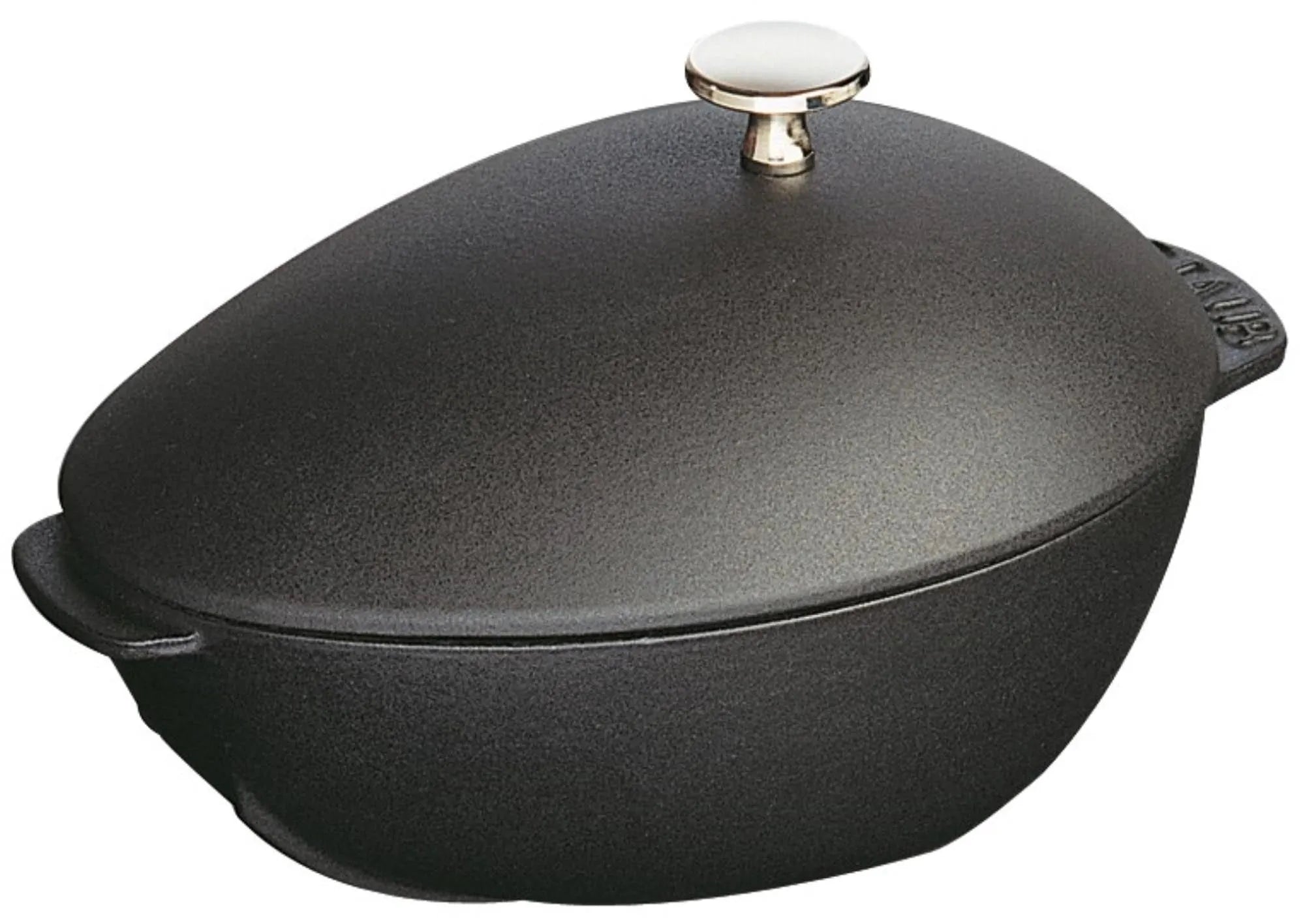 Eleganter 25 cm Muscheltopf aus Gusseisen von Staub: Perfekt für Muschelgerichte, Eintöpfe und mehr. Hervorragende Wärmespeicherung.