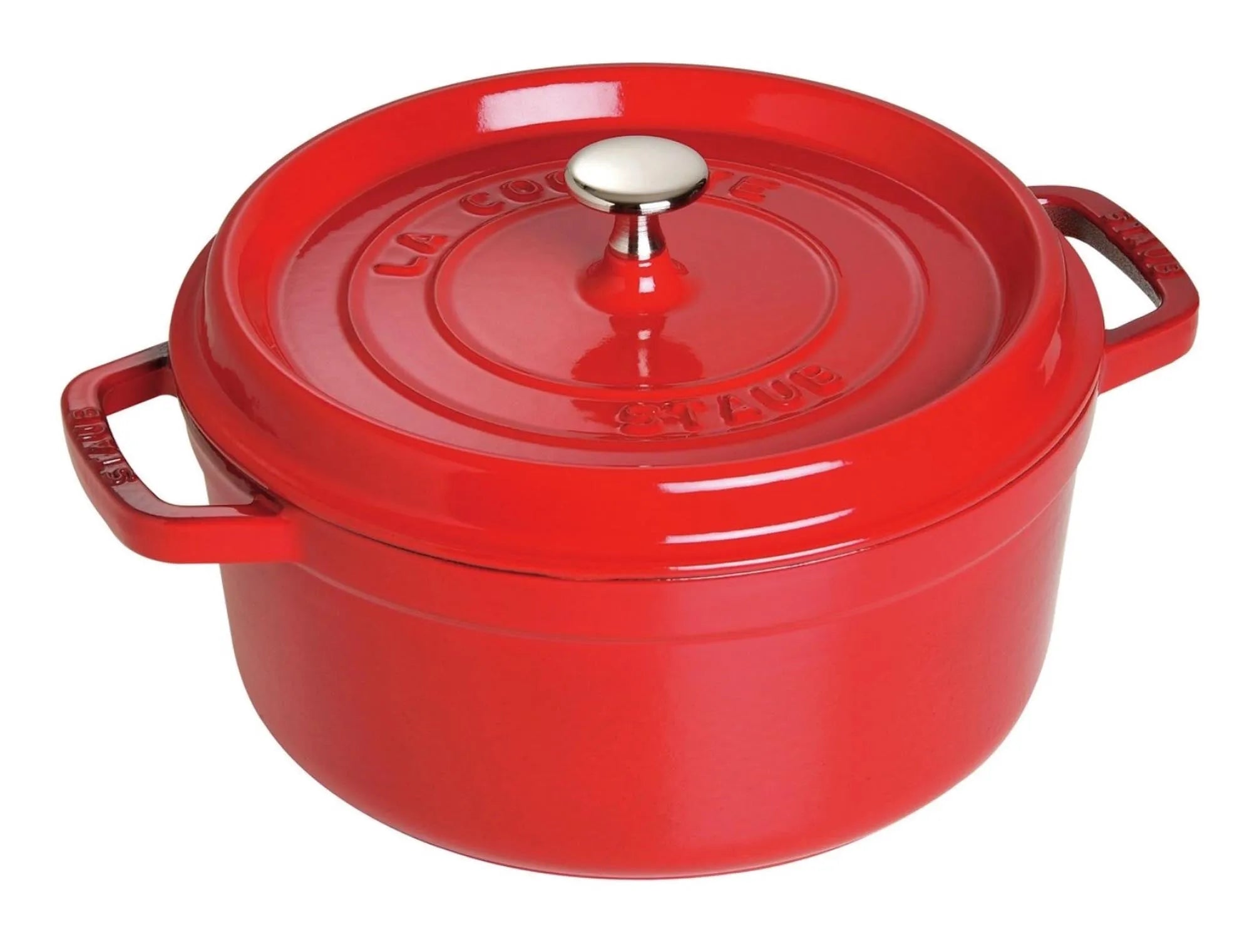 Cocotte rund 1.7l in Kirschrot präsentiert im Onlineshop von KAQTU Design AG. Pfanne/Topf ist von Staub