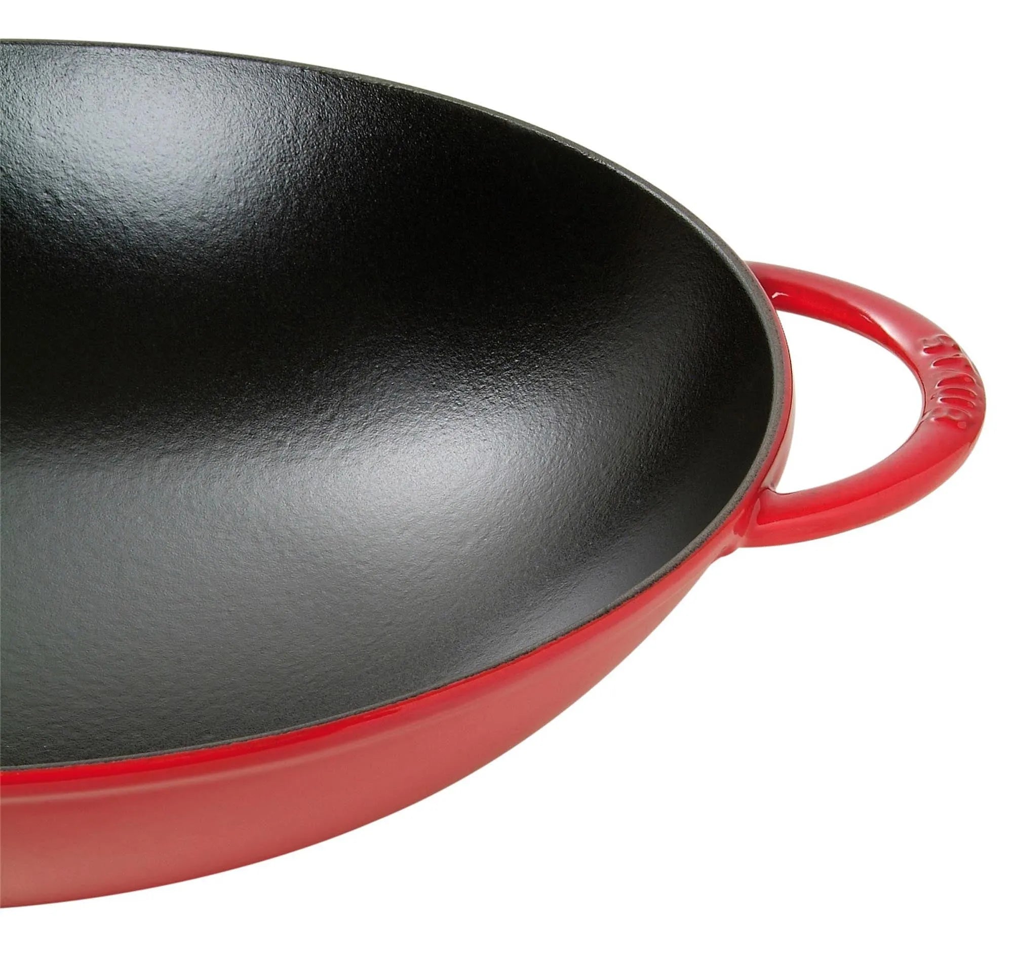 Wok Kirschrot mit Glasdeckel 5.7 lt., 37cm - KAQTU Design