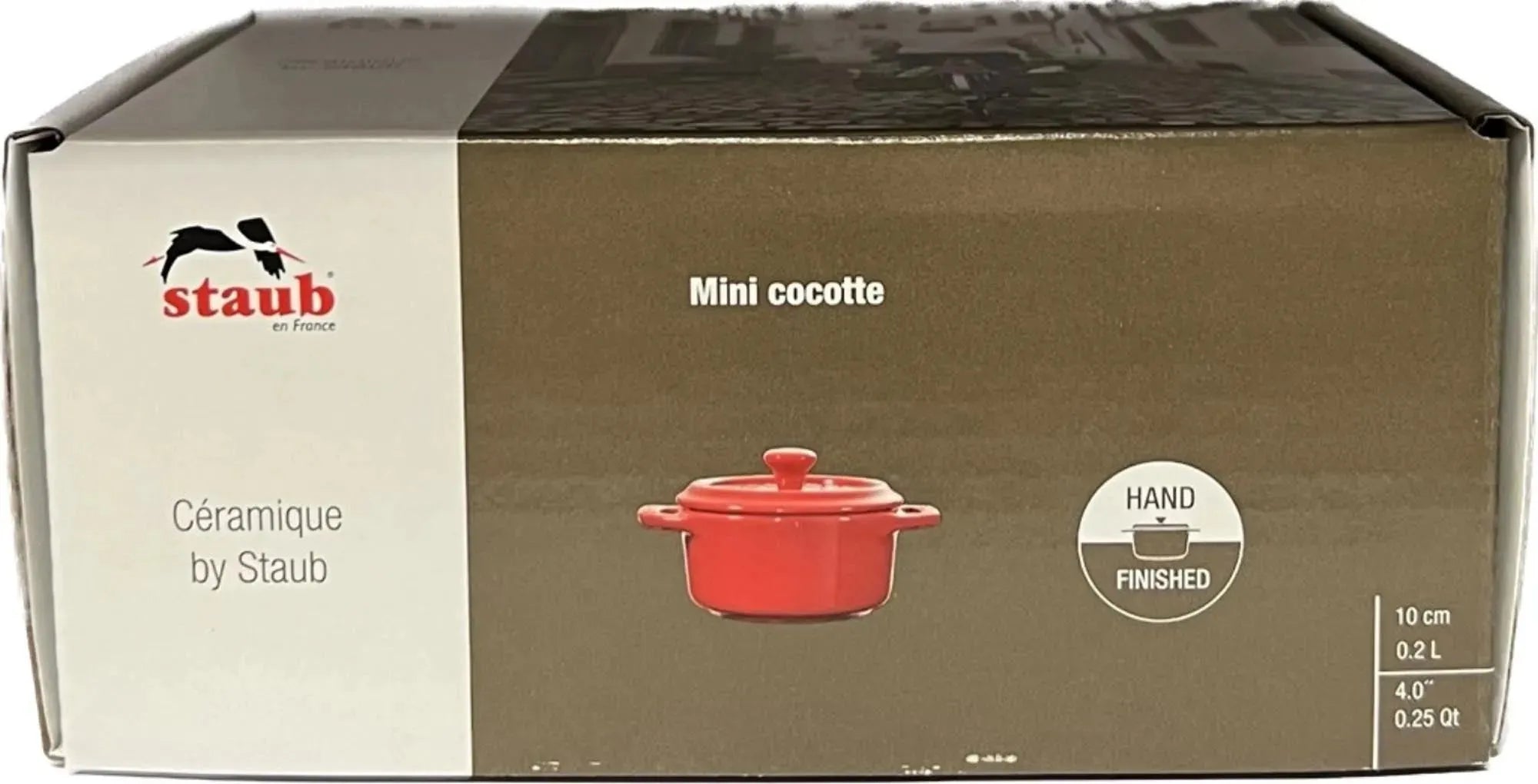 Keramik Mini Cocotte rund kirschRot 0.2l Ø10 cm - KAQTU Design