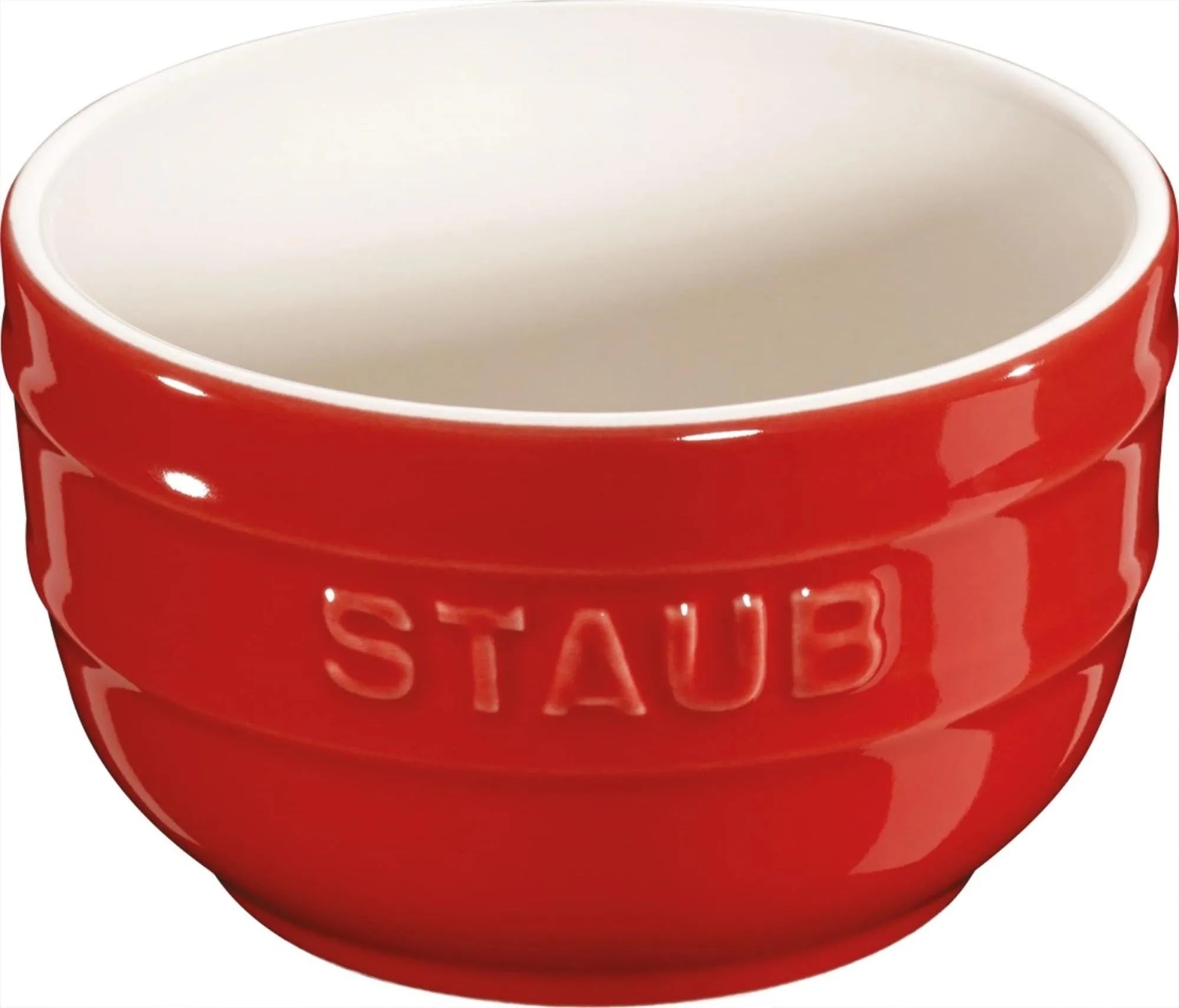 Staub Keramik Ramequin Set, 2x 0.2l, Ø9cm, kirschrot, ideal für Soufflés, kratzfest, spülmaschinenfest, stilvoll.