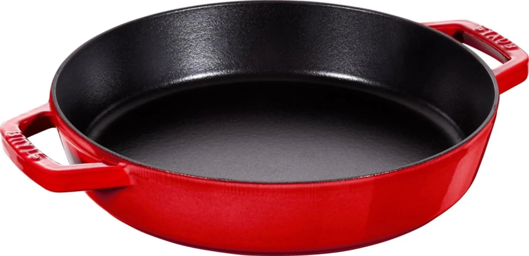 Staub Paella-Pfanne 34 cm, Kirsch-Rot: Hochwertiges Gusseisen, exzellente Wärmespeicherung, pflegeleichte Emaille, für alle Herdarten.