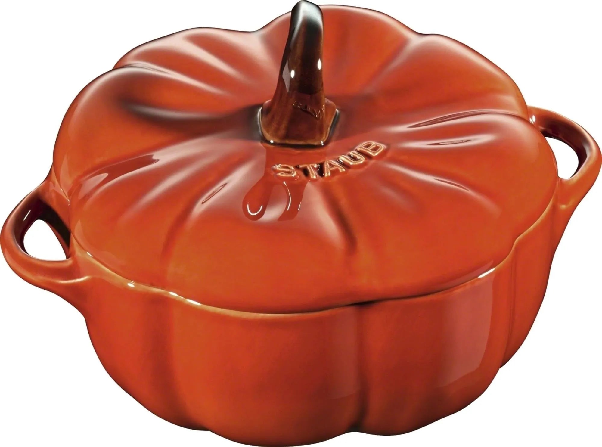 Staub Cocotte 12 cm: Kürbis-Zimt Keramik, 0.5l. Perfekte Wärmeverteilung, kratzfest, ideal für kleine Portionen. Stilvoll und funktional.