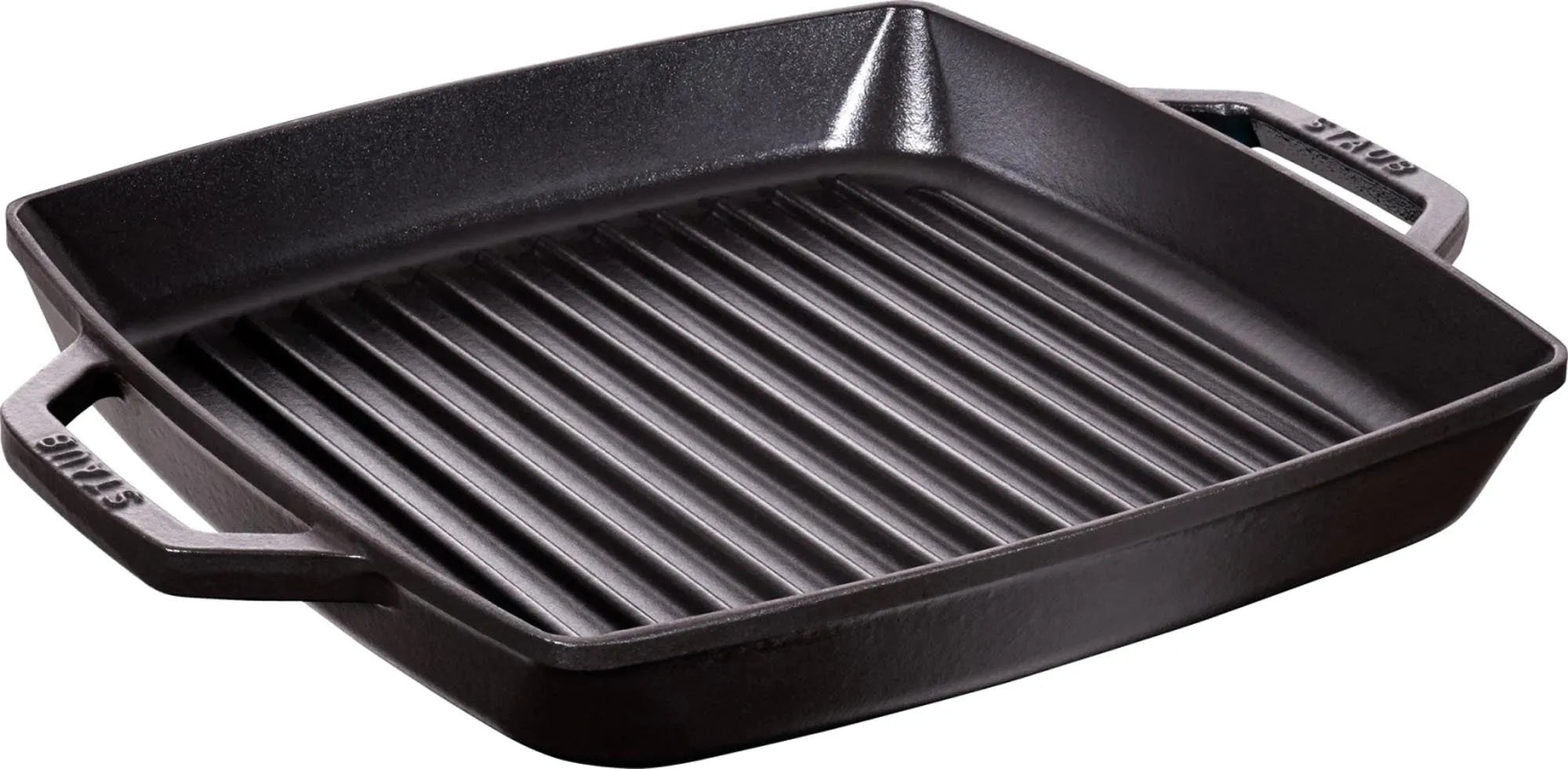 Grillpfanne 28 cm, Schwarz, Gusseisen - KAQTU Design