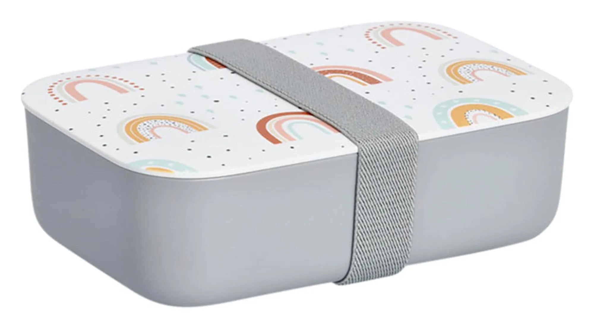 Bunte Lunchbox Rainbow von ZELLER PRESENT, 19x12.5x6 cm, BPA-frei, ideal für gesunde Snacks unterwegs.