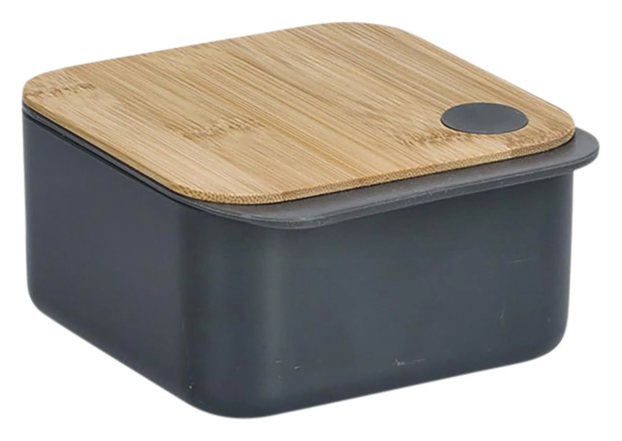 Stilvolle Lunchbox (13x11.9x6.4 cm) mit Bambusdeckel von ZELLER PRESENT: umweltfreundlich, BPA-frei, ideal für Snacks unterwegs.