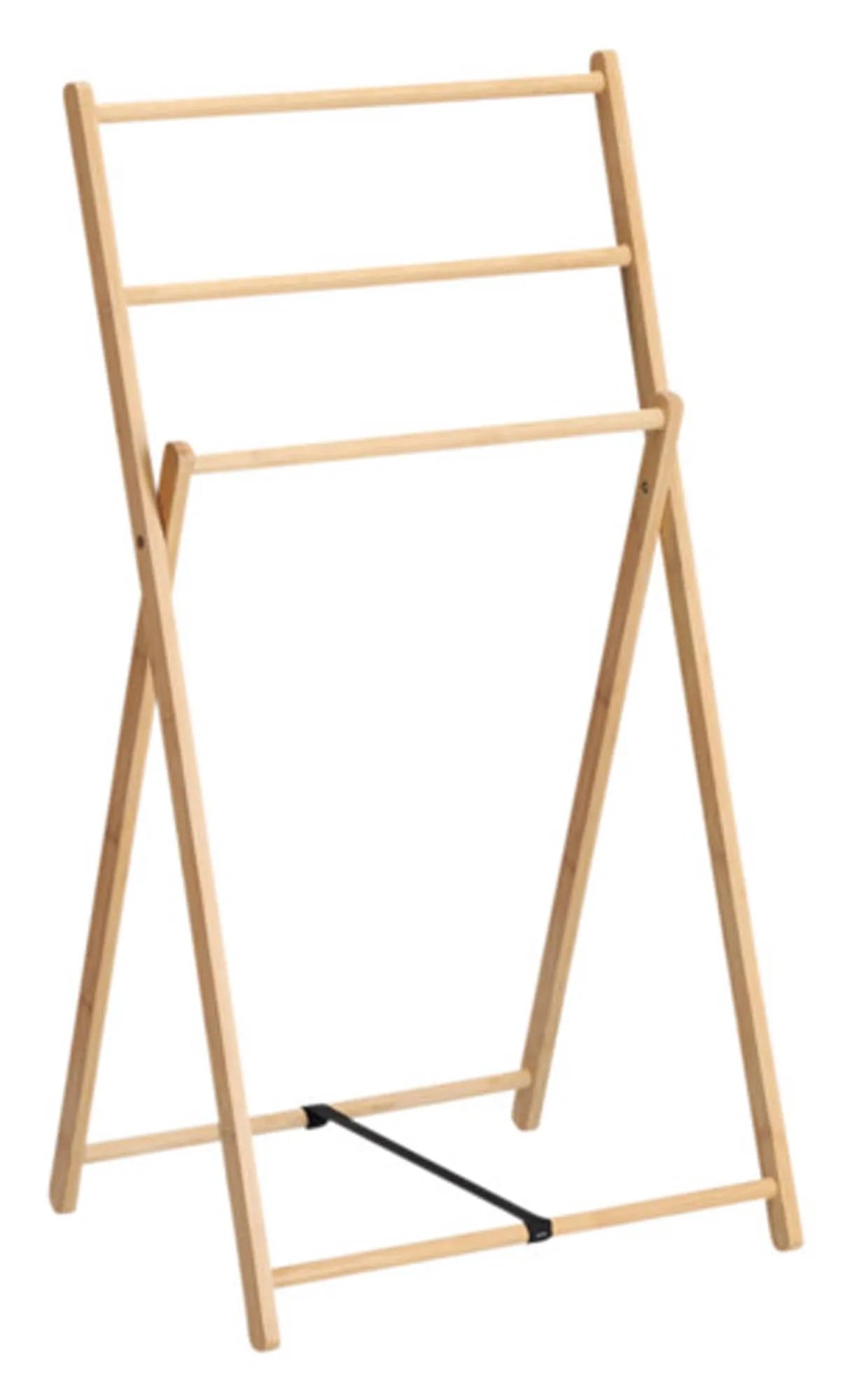 Stilvoller Handtuchständer aus Bambus, 50x42x95 cm, von ZELLER PRESENT: robust, nachhaltig, wasserabweisend, ideal für jedes Bad.