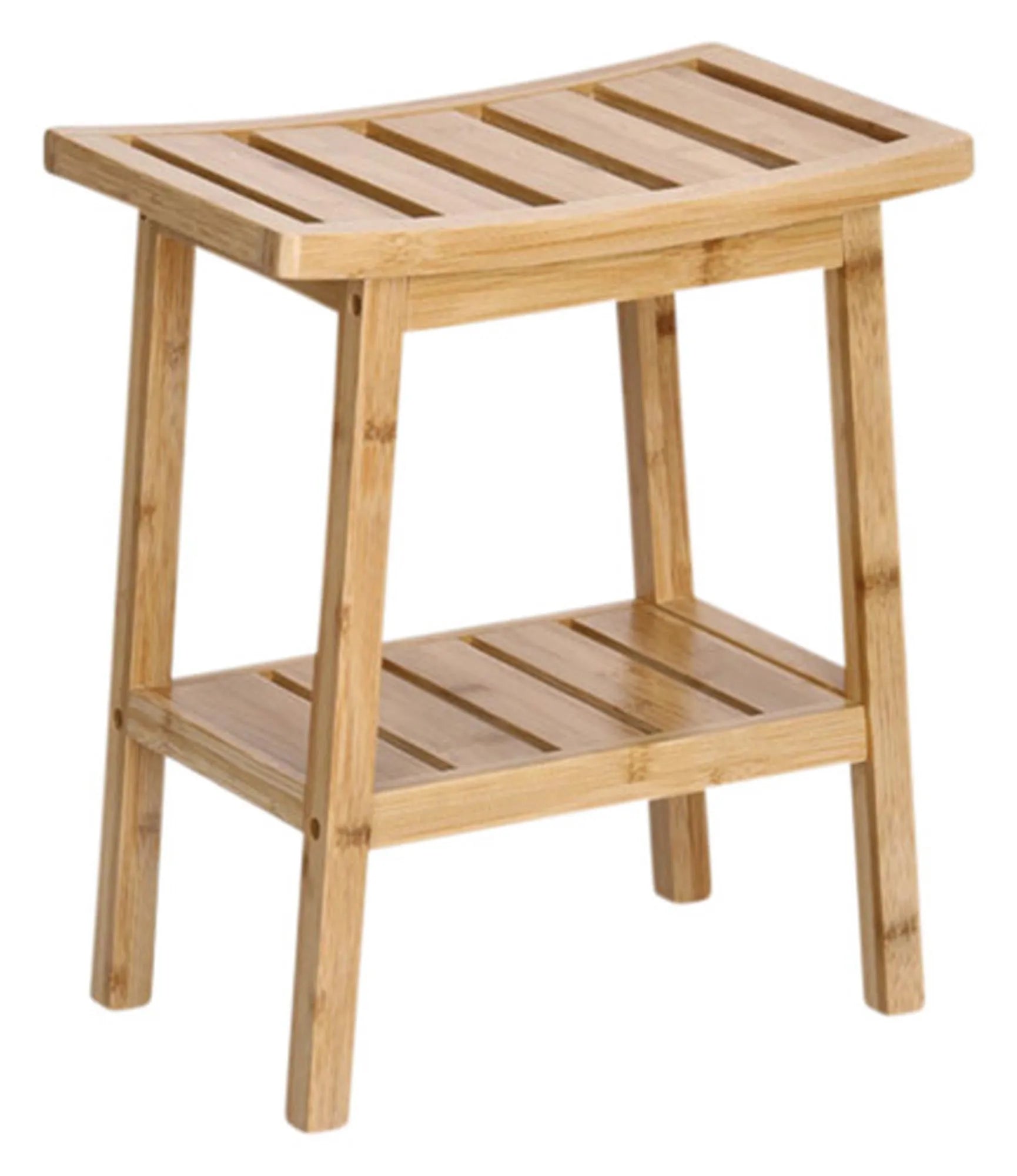 Stilvoller Bambus-Hocker 40x25x46 cm mit Ablage von ZELLER PRESENT: Funktional, nachhaltig, ideal für Wohn- und Schlafzimmer.