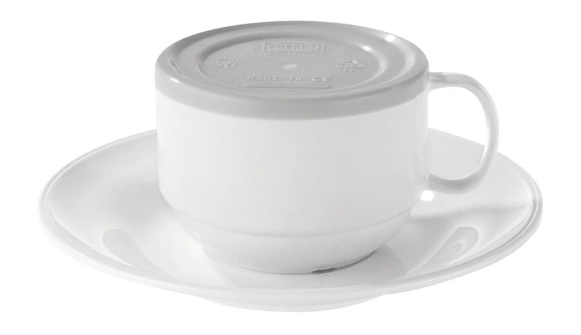 Tasse Frühstück PC D9.4cm H6.8cm 0.325lt mikrowellenfest in Weiss präsentiert im Onlineshop von KAQTU Design AG. Tasse ist von Vollrath