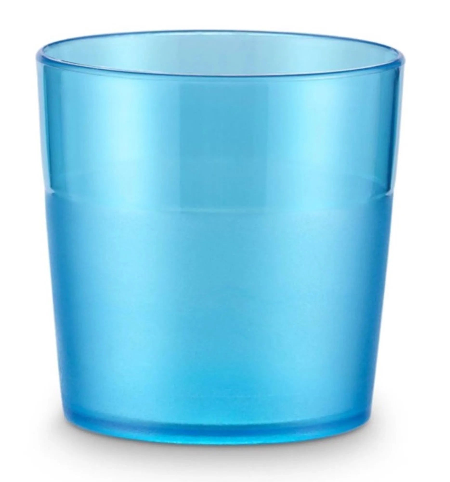 Robustes, blaues Polycarbonat-Glas von Vollrath, 0,17l, geschirrspülfest, temperaturbeständig, ideal für Gastronomie.