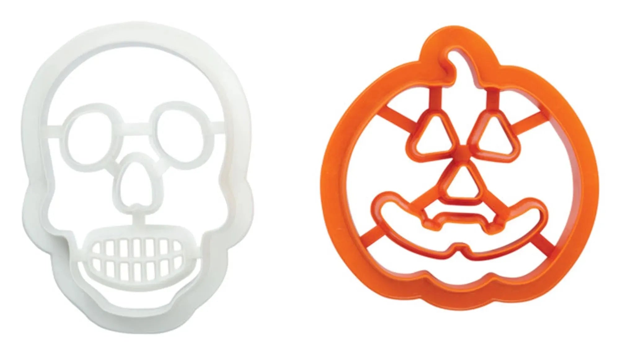 DECORA Ausstecher-Set: Totenkopf & Kürbis für schaurig-schöne Halloween-Kekse. Hochwertig, leicht zu reinigen, kreativ!