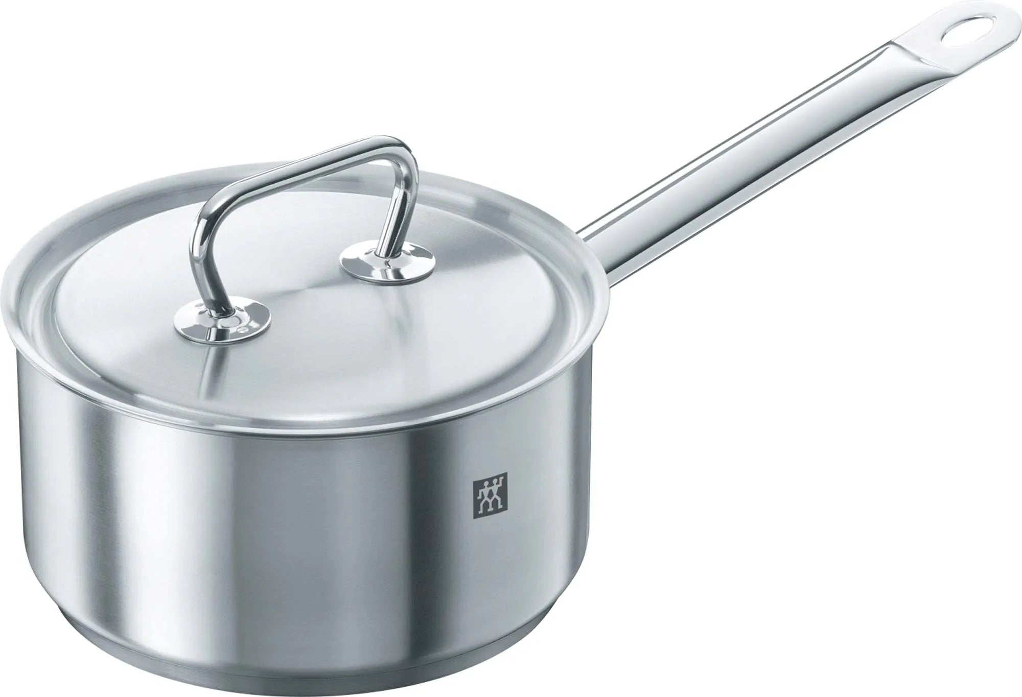 Eleganter Zwilling Stieltopf, 2.2L, 18cm, aus 18/10 Edelstahl, ideal für Suppen & Saucen, spülmaschinenfest, induktionsgeeignet.