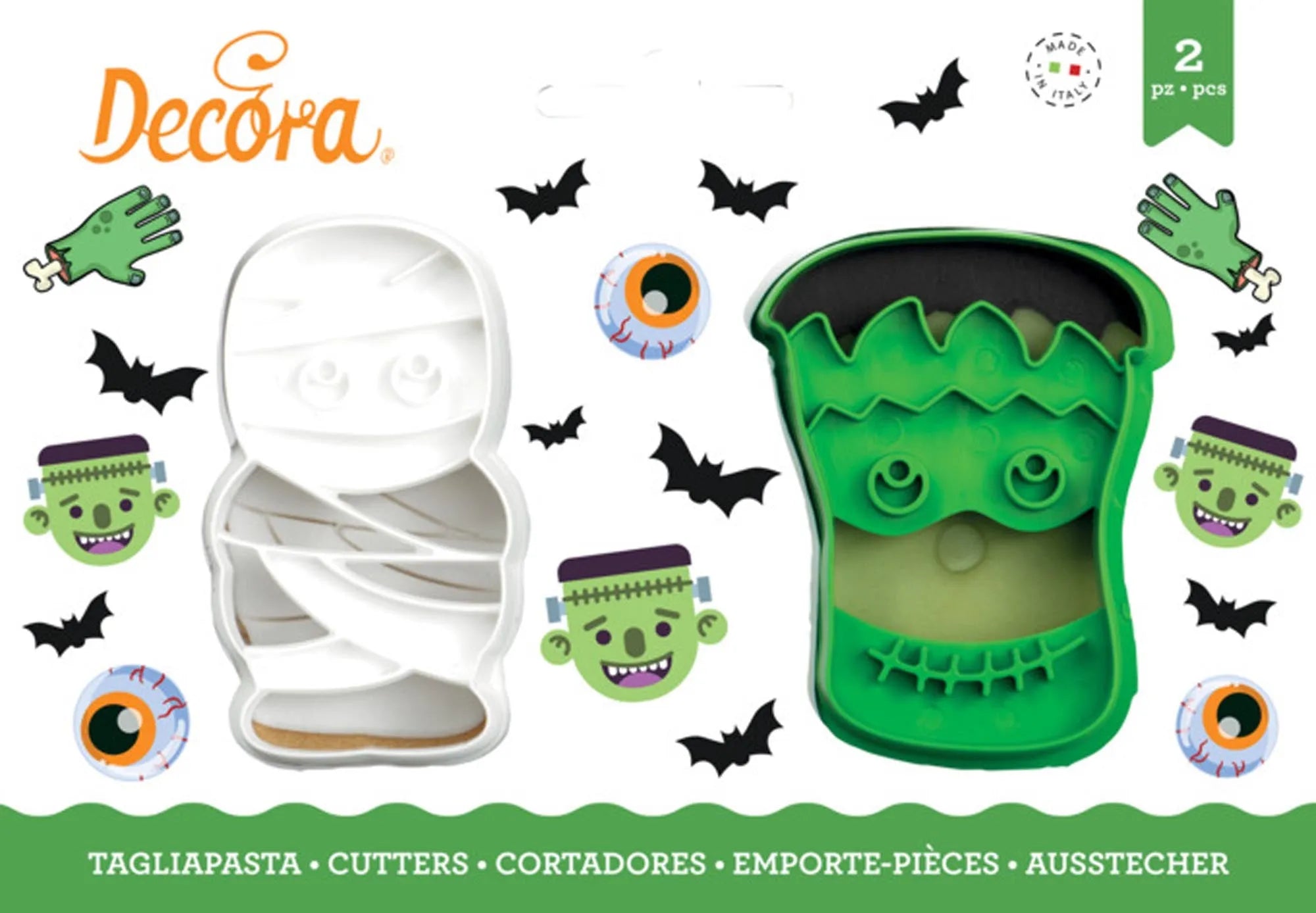 Kreative Monster-Ausstecher von DECORA: Perfekt für lustige Kekse, Fondant & mehr. Ideal für Halloween & Kinderpartys!