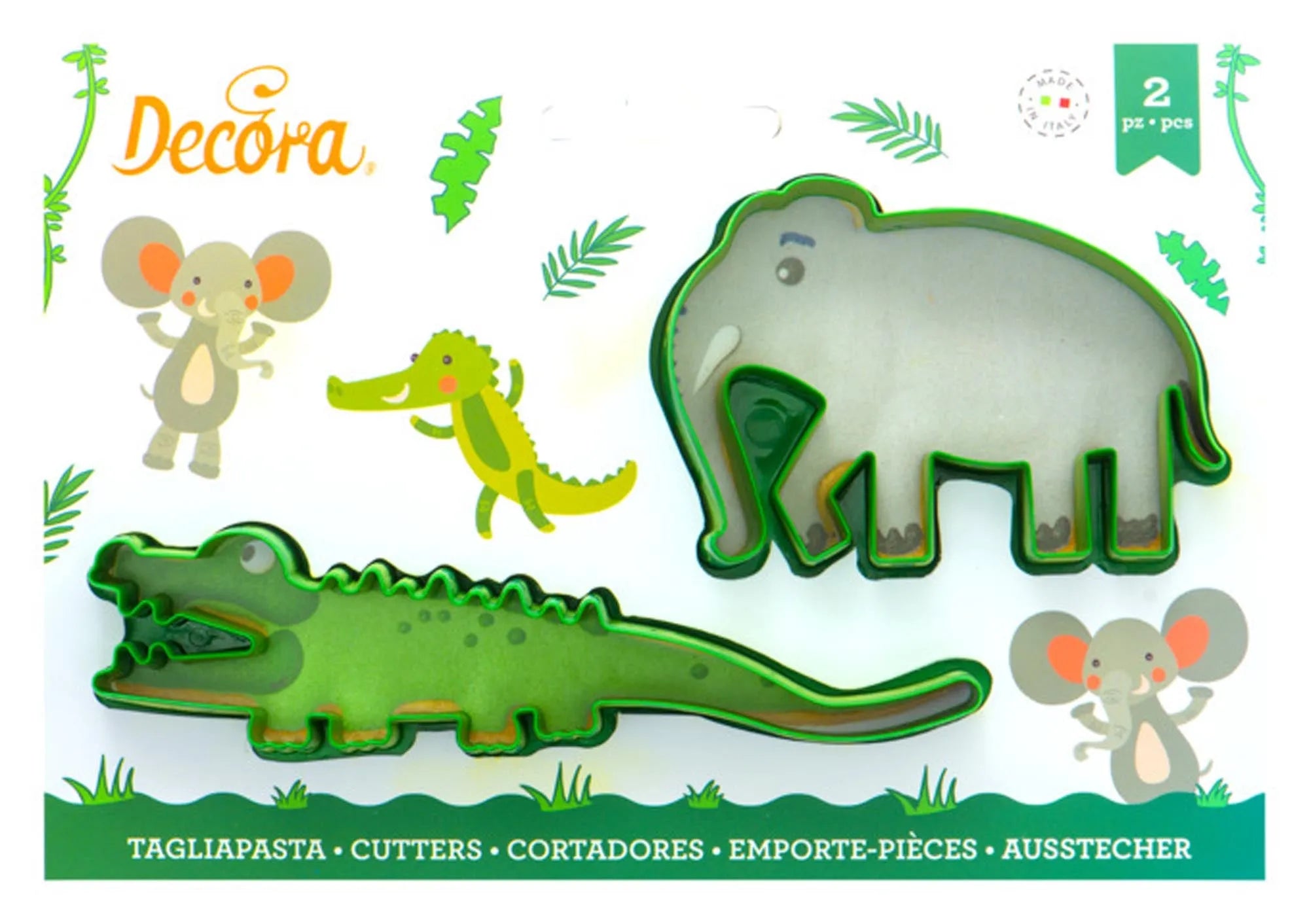 DECORA Ausstecher-Set: Krokodil & Elefant für fantasievolles Backen.