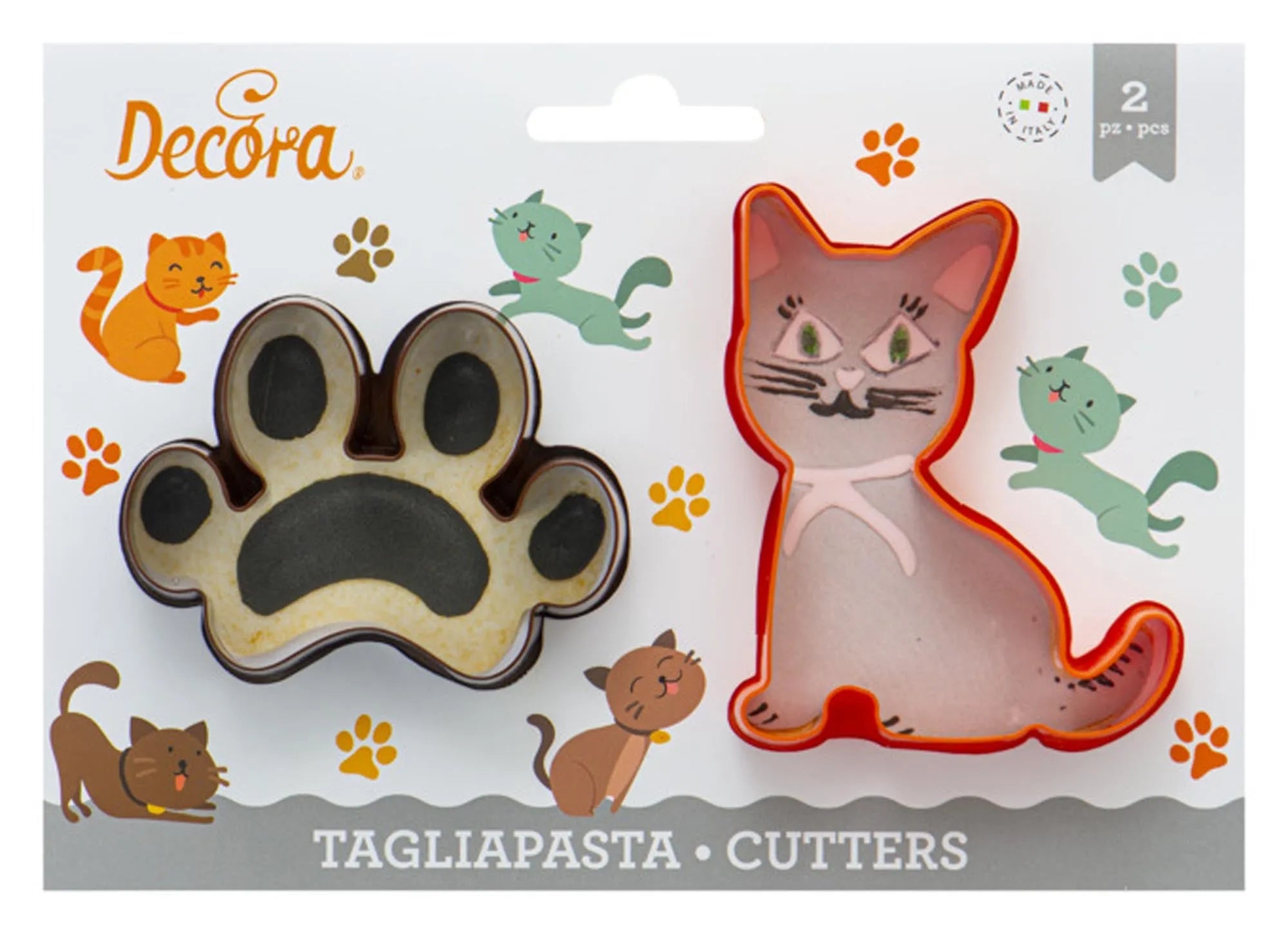 Ausstecher 2er Katze & Pfote in  präsentiert im Onlineshop von KAQTU Design AG. Ausstecher ist von DECORA