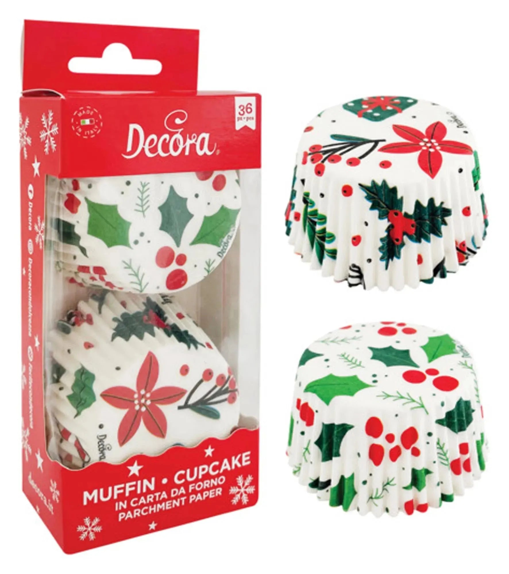 Papier-Backförmchen X-Mas Beste Wünsche 36 Stück ø 5x3.2 cm in  präsentiert im Onlineshop von KAQTU Design AG. Backform / Backblech ist von DECORA