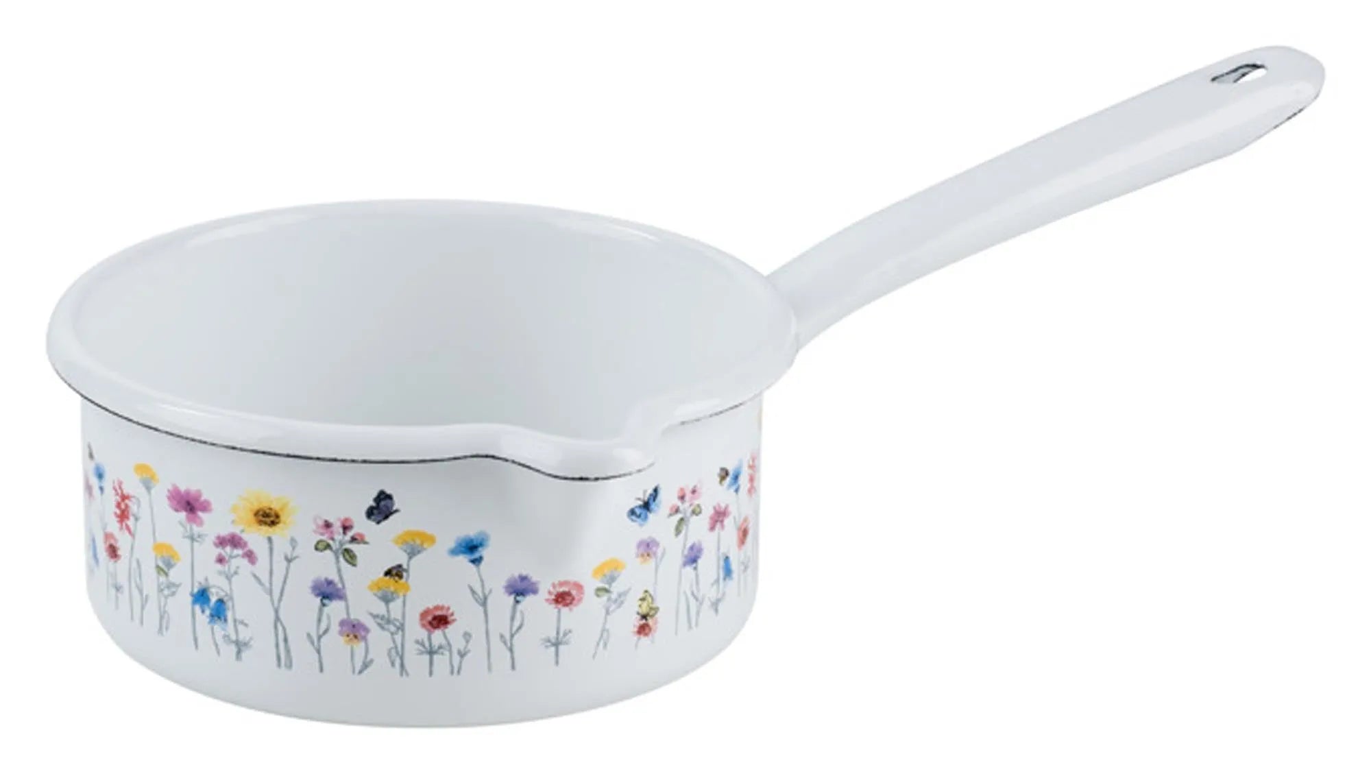 Stielkasserolle mit Ausguss Flora 0.75 l ø 14 cm  in  präsentiert im Onlineshop von KAQTU Design AG. Topf ist von RIESS