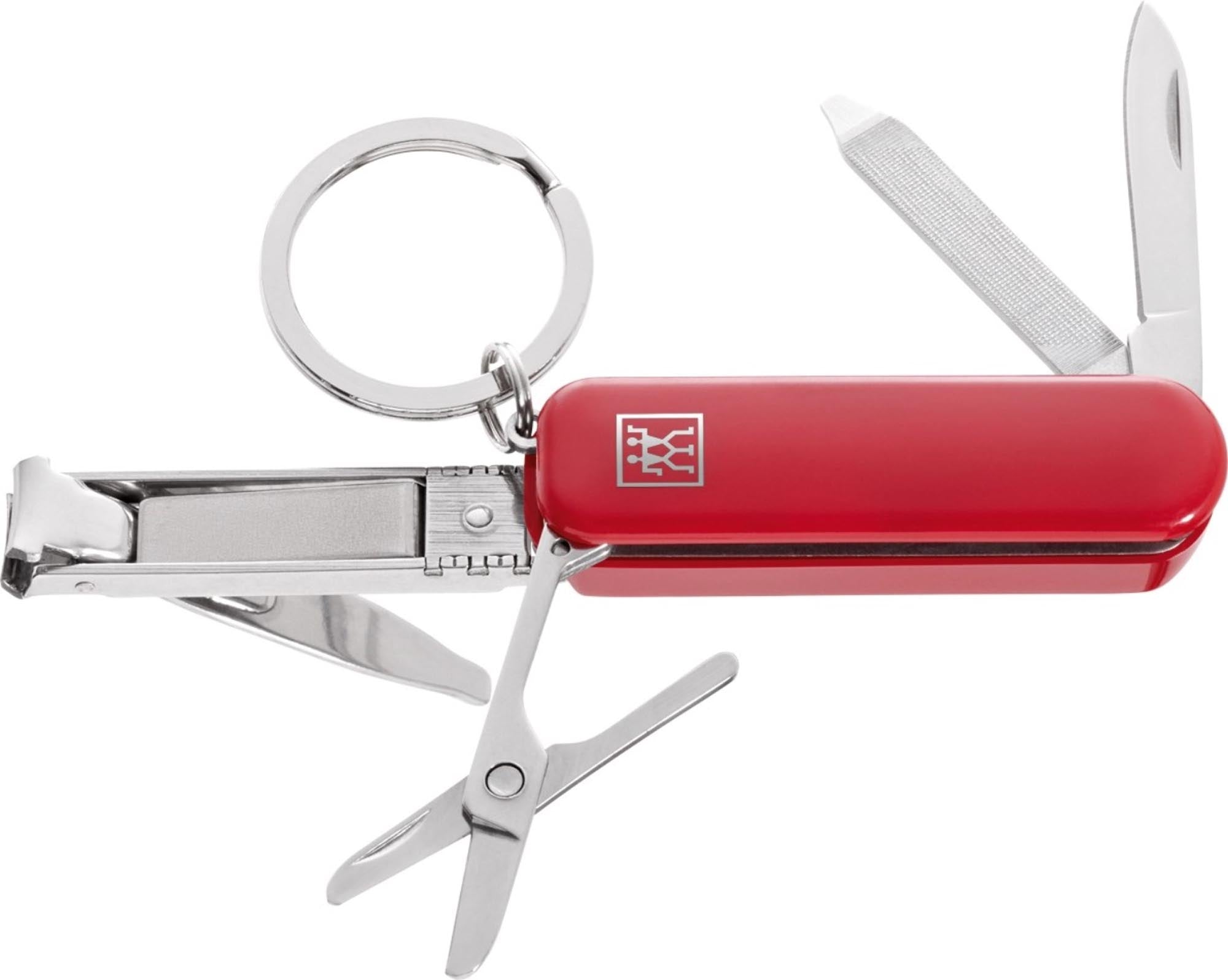 Multi-Tool m. Schlüsselanhänger, Rot, 57 mm - KAQTU Design