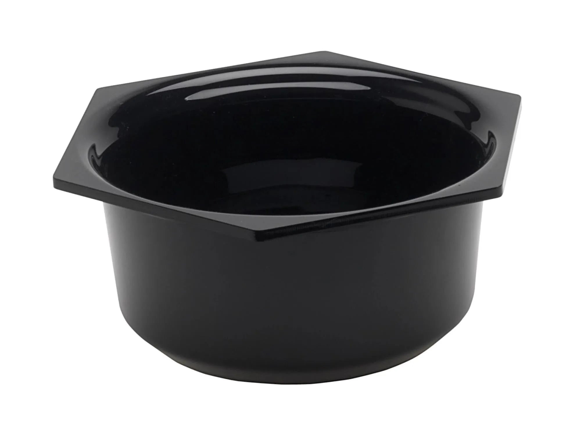 Salatschüssel rund Sechseck 1.5lt schwarz 18x18x8.5cm in Schwarz präsentiert im Onlineshop von KAQTU Design AG. Schüssel ist von Linum