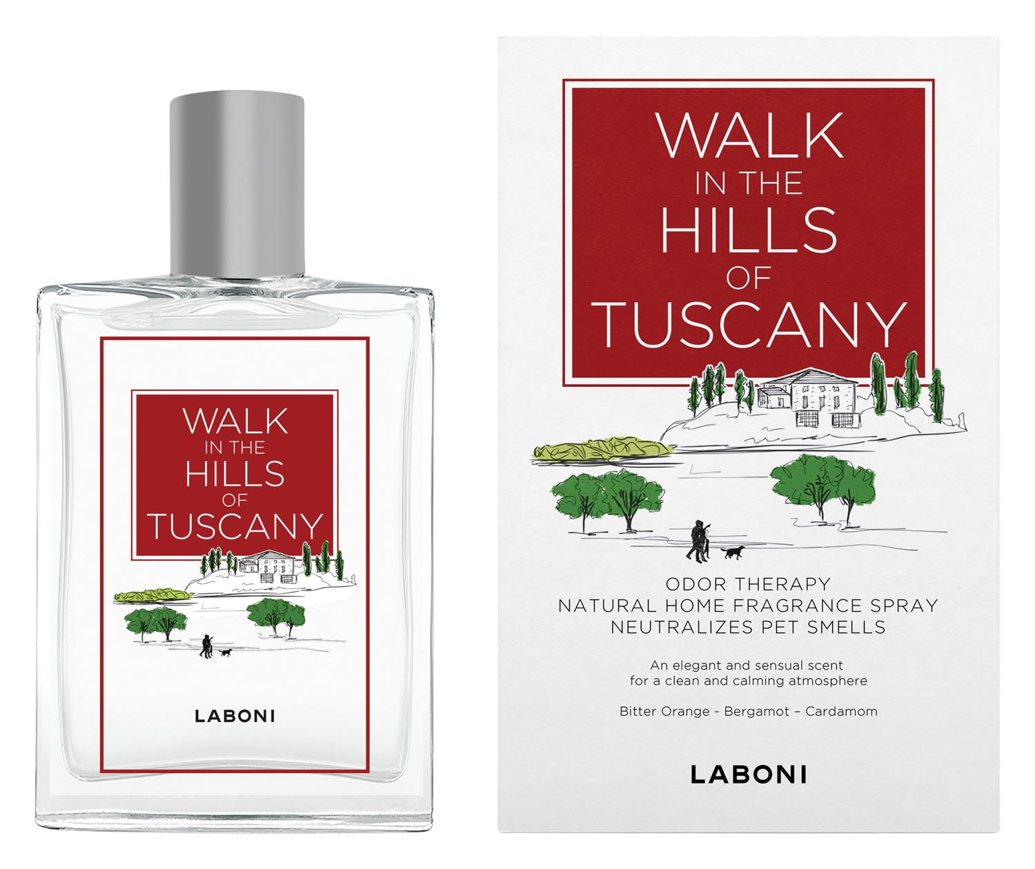 Duft-Spray Walk in the Hills of Tuscany 100 ml in  präsentiert im Onlineshop von KAQTU Design AG. Hundebedarf ist von Laboni