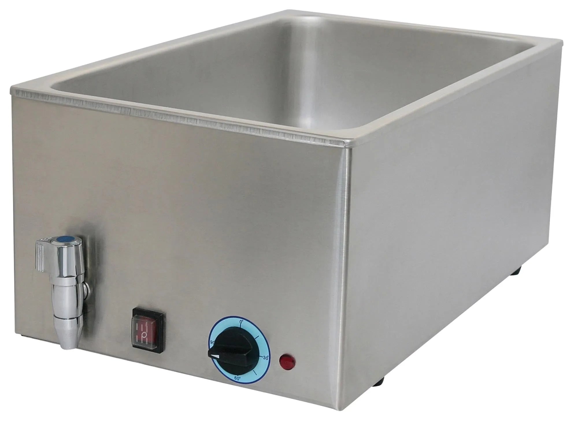 Bain Marie Ecoline: 1200W, 57.6x34cm, Edelstahl, ideal für Gastronomie & Hobbyköche. Perfekt zum Erhitzen & Warmhalten.