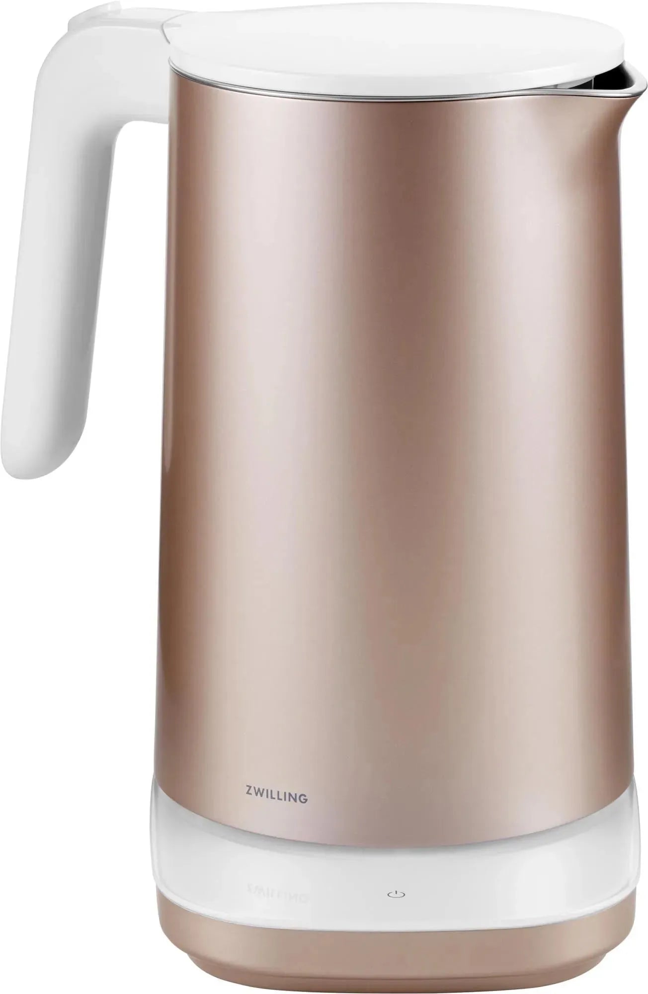 Stilvoller 1,5l Wasserkocher in Roségold von Zwilling: Edelstahl, 360°-Sockel, Sicherheitsfunktionen, schnelles Erhitzen.