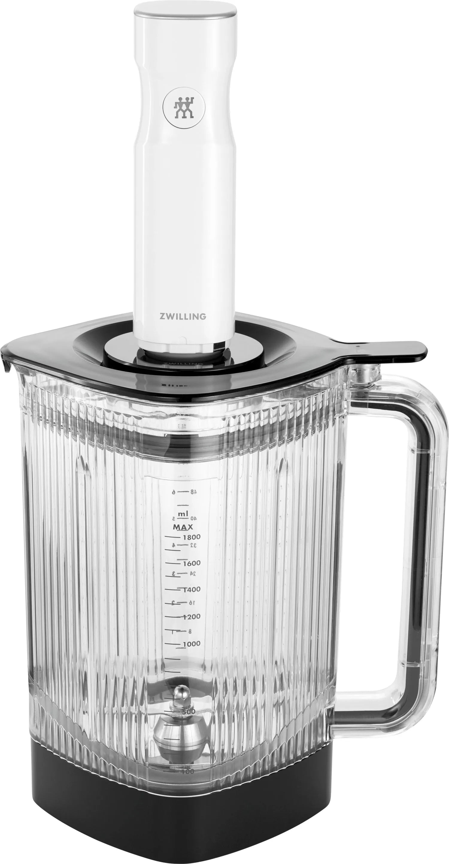 Zwilling 1.8l Mixer-Behälter: Strapazierfähig, BPA-frei, schwarz.