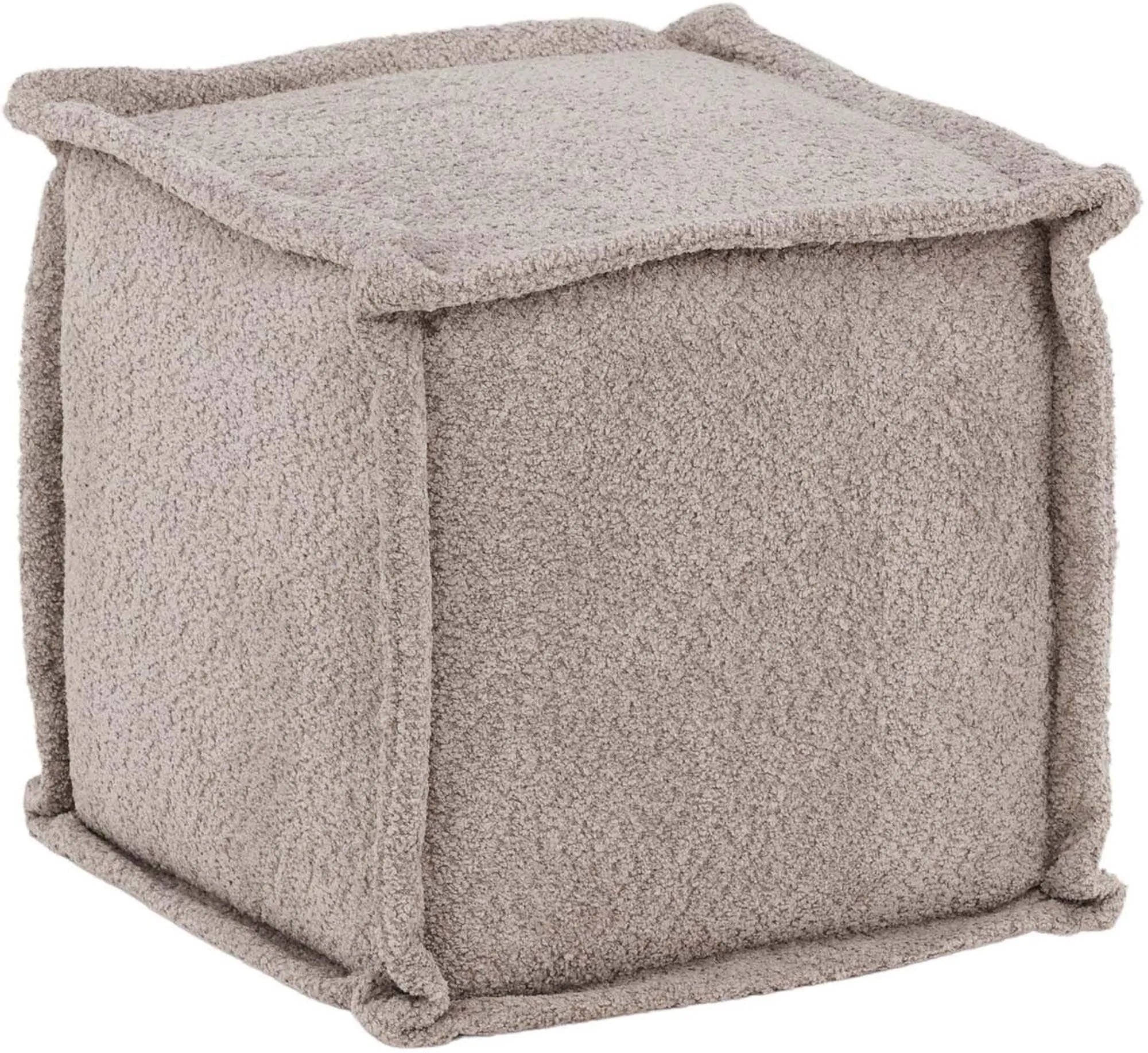 Venture Home Castine Ottoman: Vielseitiger Pouf in edlem Beige.