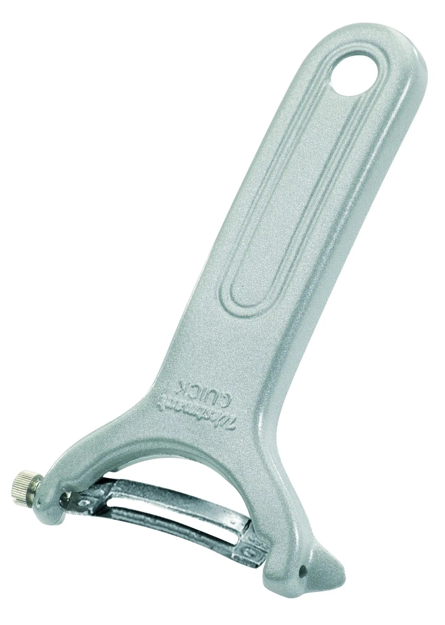 Kompakter Gemüse- & Spargelschäler von Westmark, 12x7,5 cm, tauschbare Klinge, ergonomisch, langlebig aus Aluminium & Edelstahl.