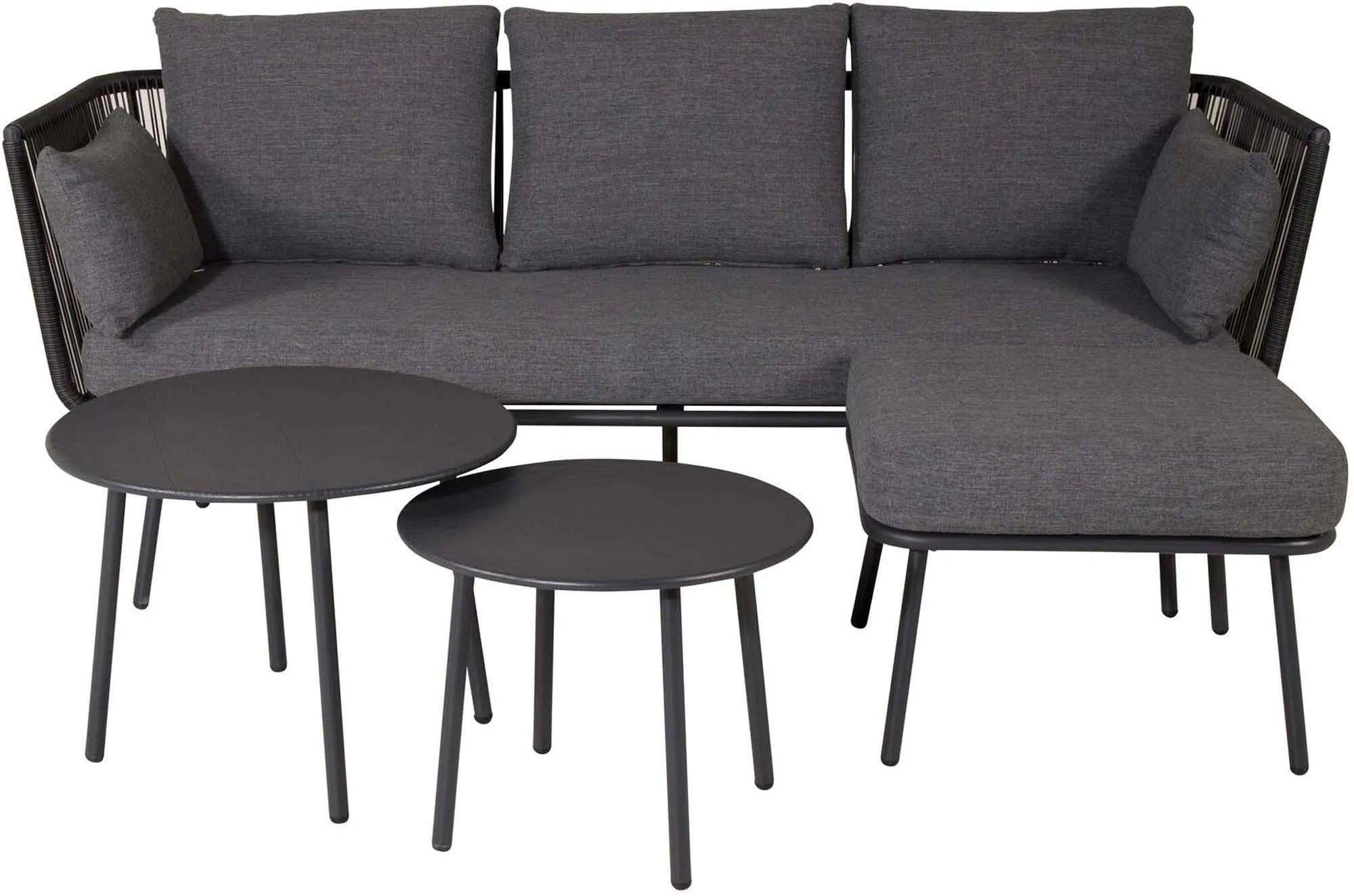 Stringa Sofa Outdoorset ⌀60cm in Schwarz präsentiert im Onlineshop von KAQTU Design AG. Loungeset ist von Venture Home