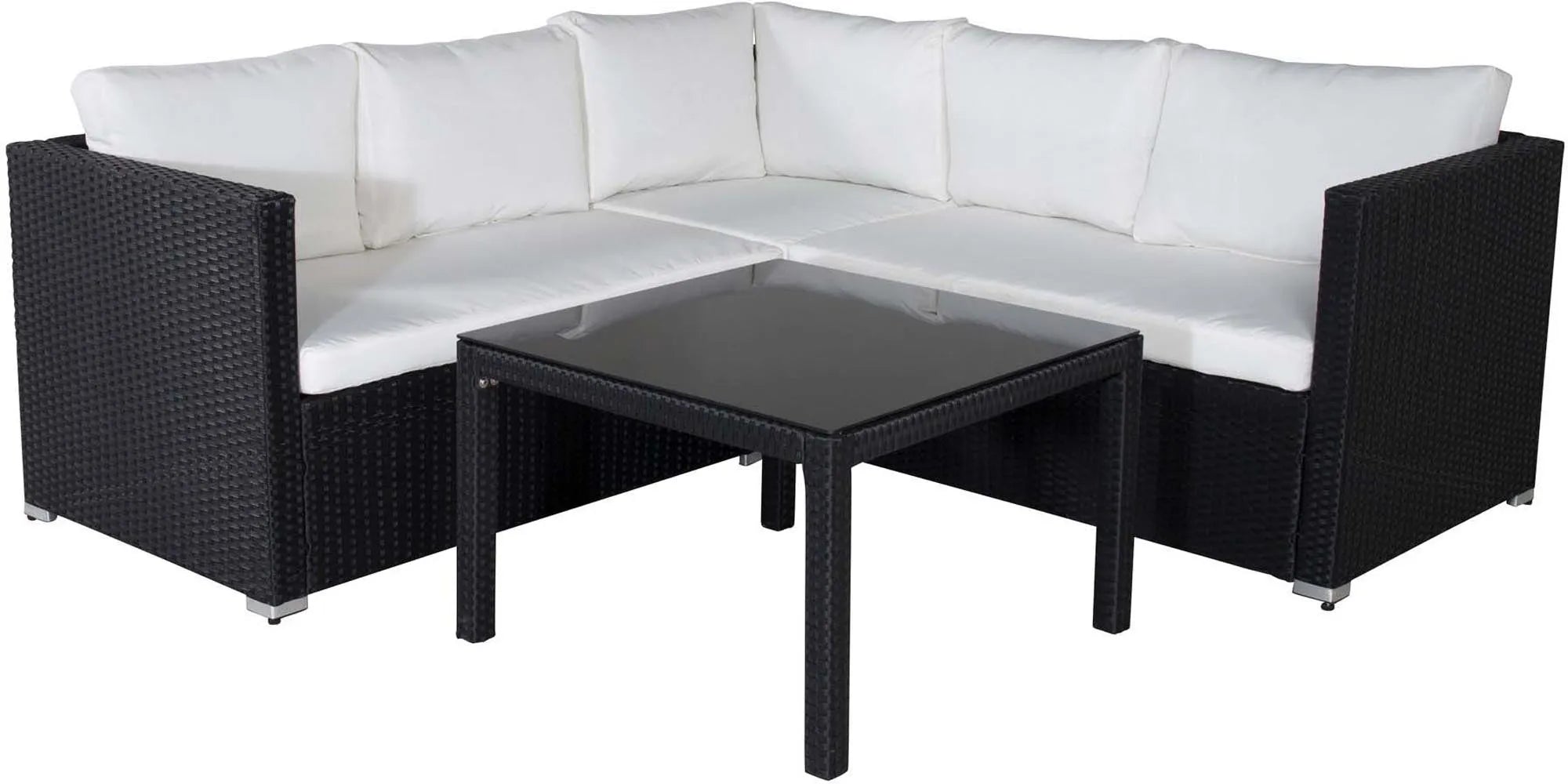 Kuba Ecksofa Outdoorset 70cm in Schwarz präsentiert im Onlineshop von KAQTU Design AG. Loungeset ist von Venture Home