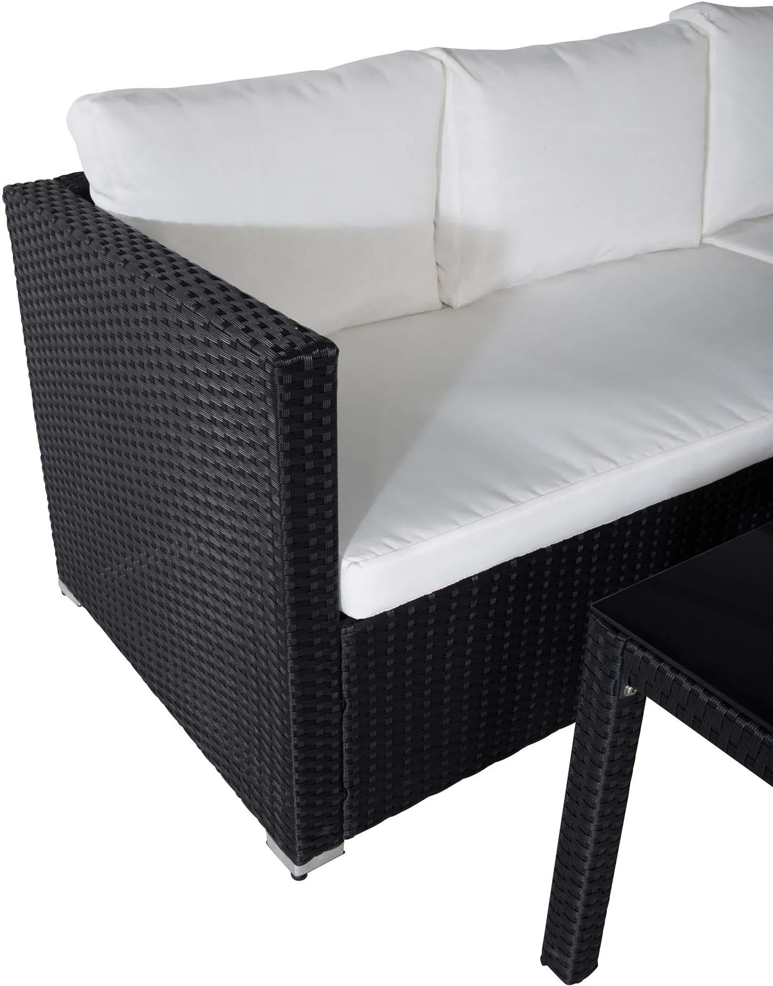 Kuba Ecksofa Outdoorset 70cm in Schwarz präsentiert im Onlineshop von KAQTU Design AG. Loungeset ist von Venture Home