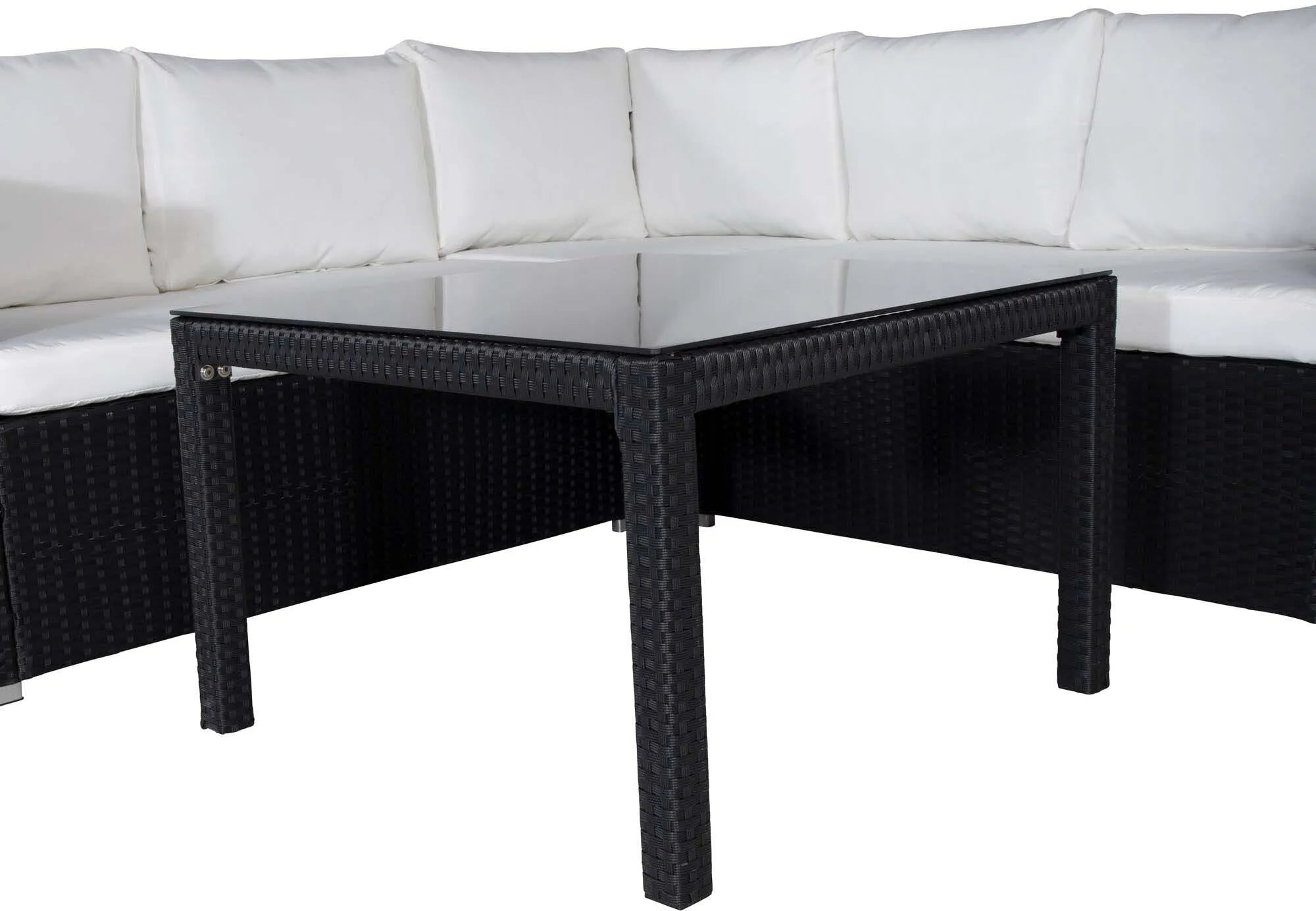 Kuba Ecksofa Outdoorset 70cm in Schwarz präsentiert im Onlineshop von KAQTU Design AG. Loungeset ist von Venture Home