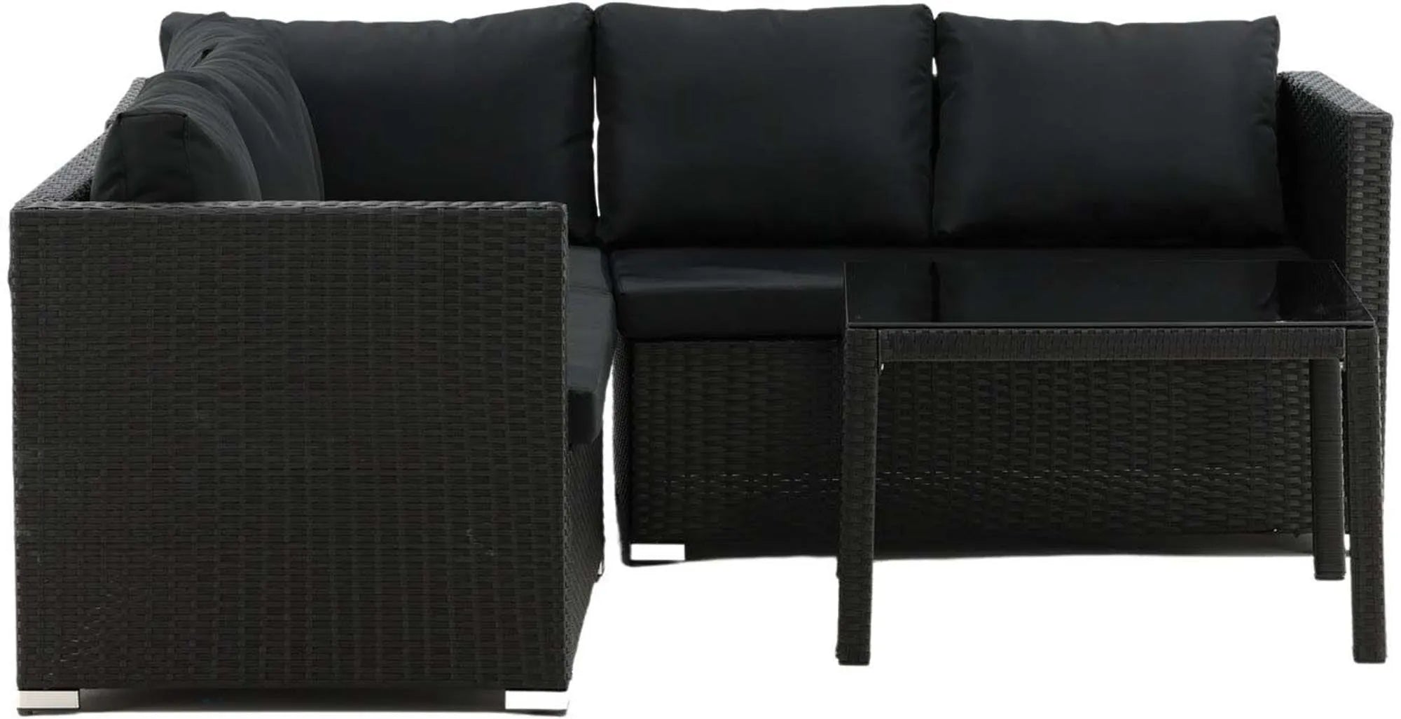 Kuba Ecksofa Outdoorset 70cm in Schwarz präsentiert im Onlineshop von KAQTU Design AG. Loungeset ist von Venture Home