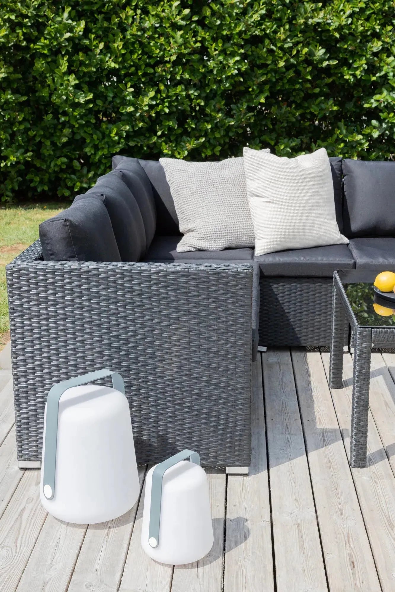 Kuba Ecksofa Outdoorset 70cm in Schwarz präsentiert im Onlineshop von KAQTU Design AG. Loungeset ist von Venture Home