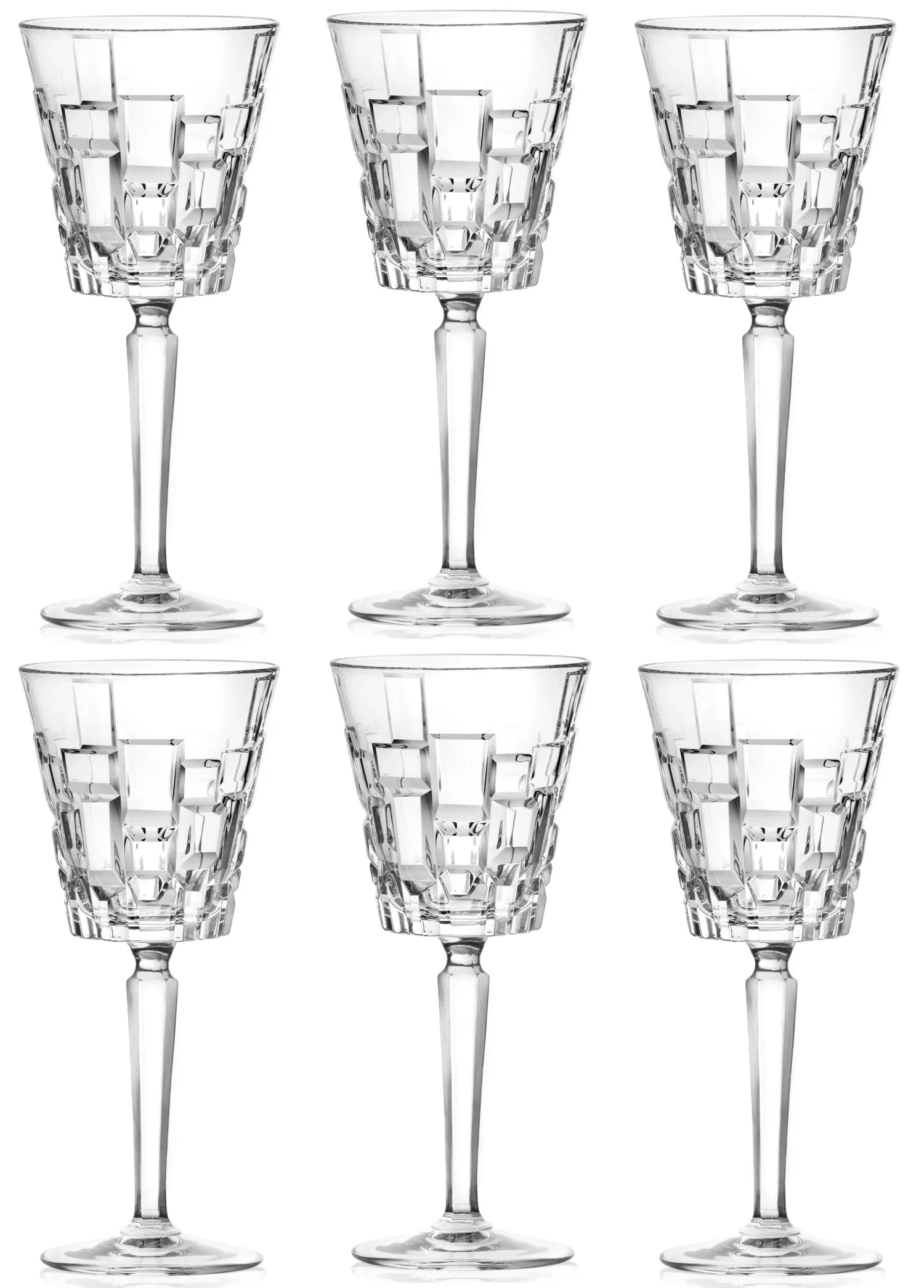 Elegantes 6er Set Etna Weingläser von RCR, 28cl, Ø8.7 H19.3 cm, aus hochwertigem Glas, ideal für Weinliebhaber, spülmaschinenfest.