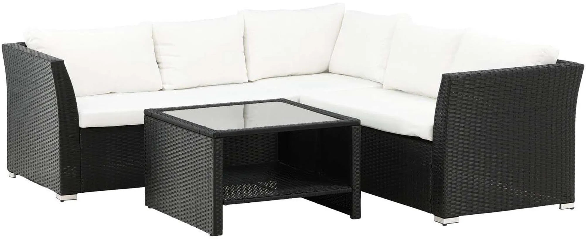 Haiti Ecksofa Outdoorset 70cm in Schwarz präsentiert im Onlineshop von KAQTU Design AG. Loungeset ist von Venture Home