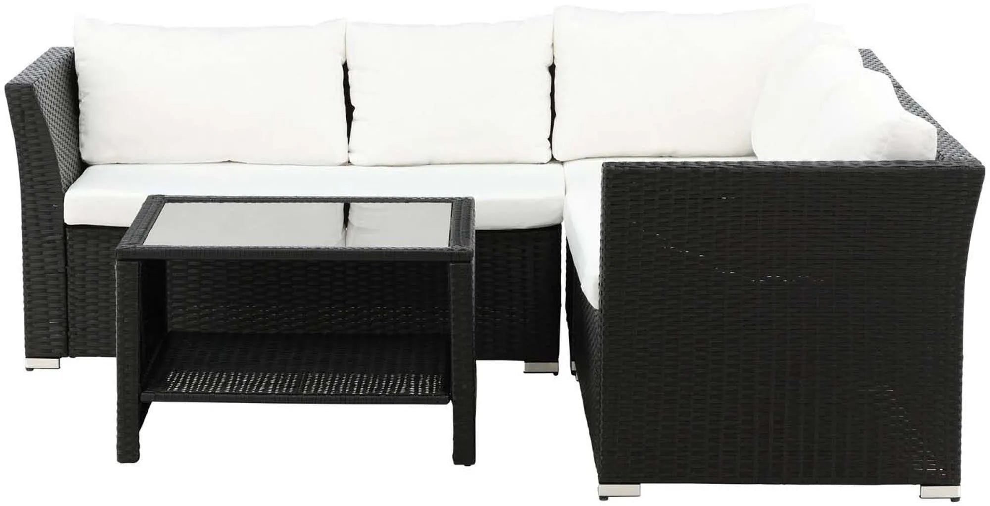 Haiti Ecksofa Outdoorset 70cm in Schwarz präsentiert im Onlineshop von KAQTU Design AG. Loungeset ist von Venture Home