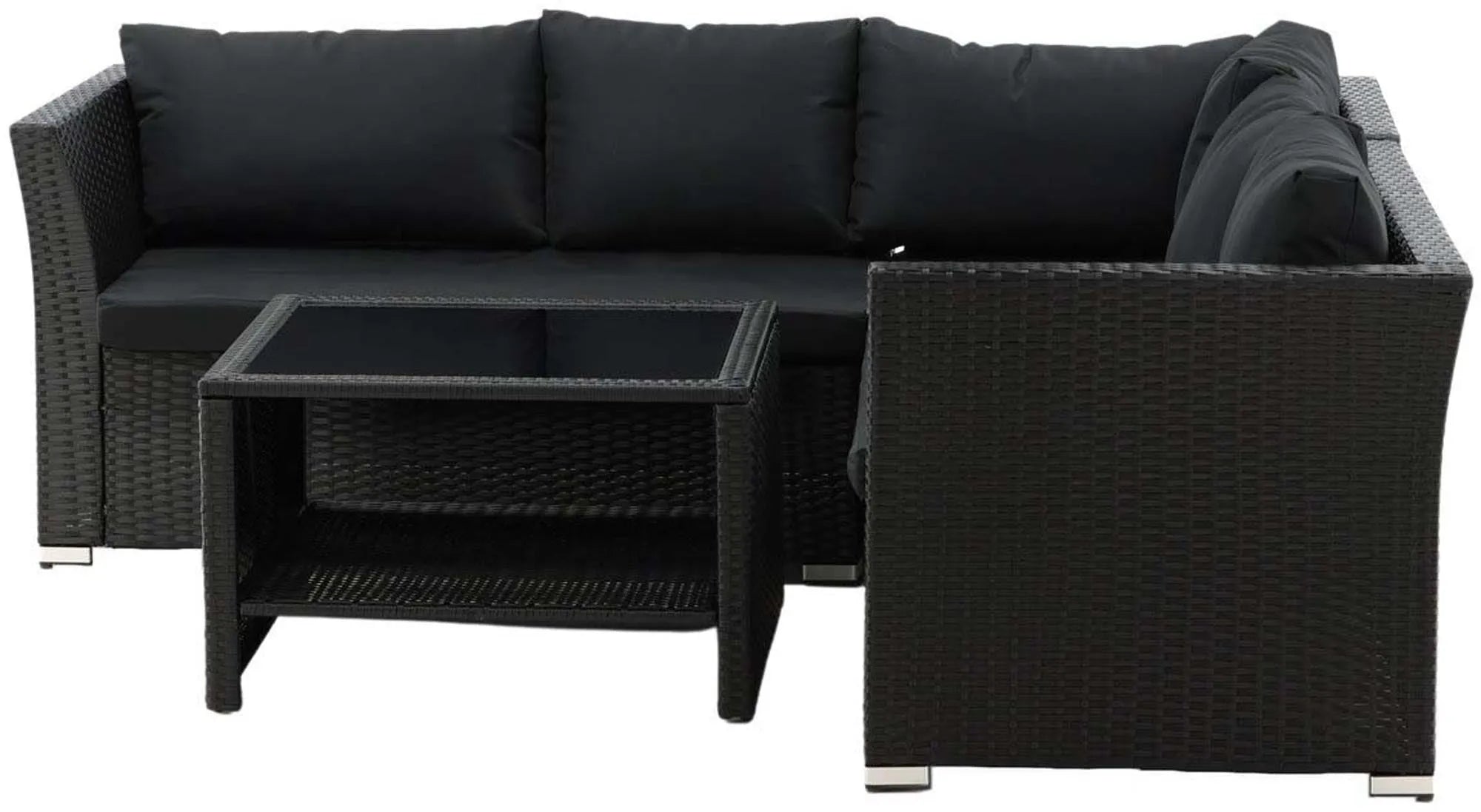 Haiti Ecksofa Outdoorset 70cm in Schwarz präsentiert im Onlineshop von KAQTU Design AG. Loungeset ist von Venture Home